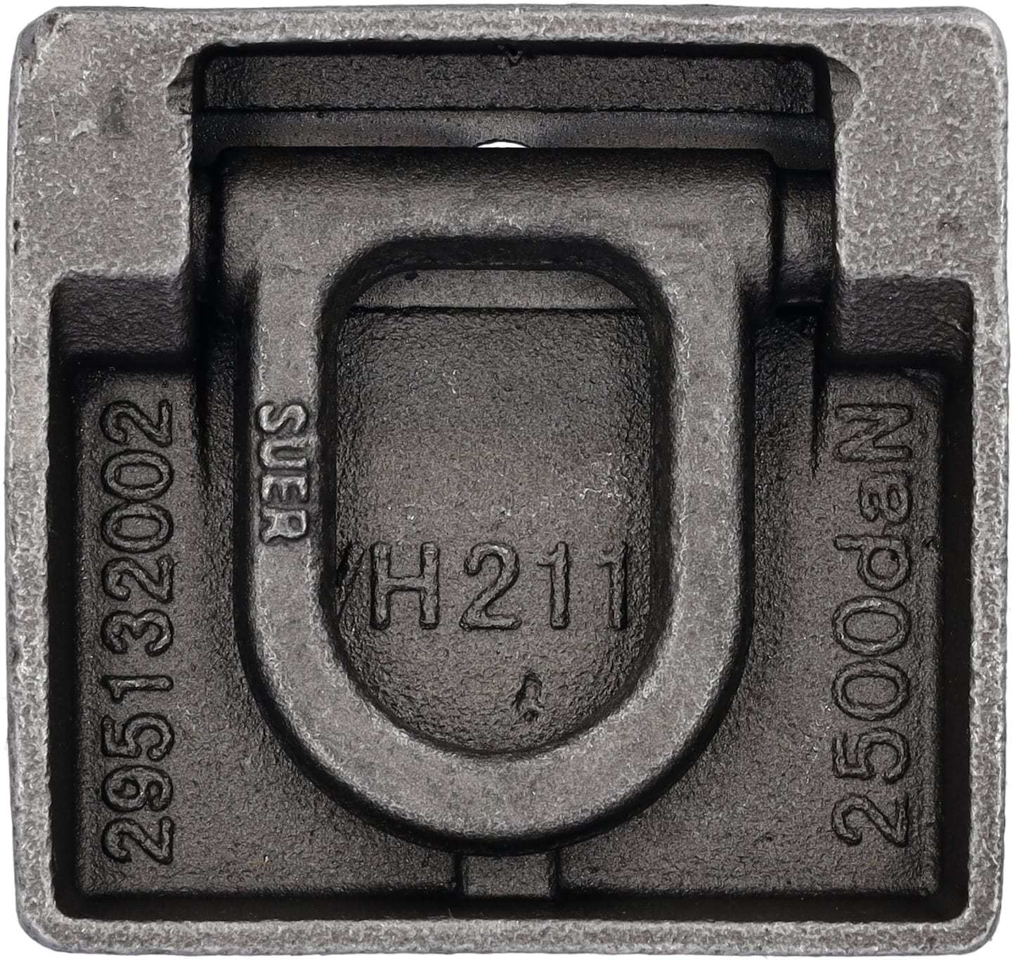 Zurrmulde, L x B x H: 95 x 95 x 30 mm, versenkt, zum Einschweißen, mit Bodenplatte