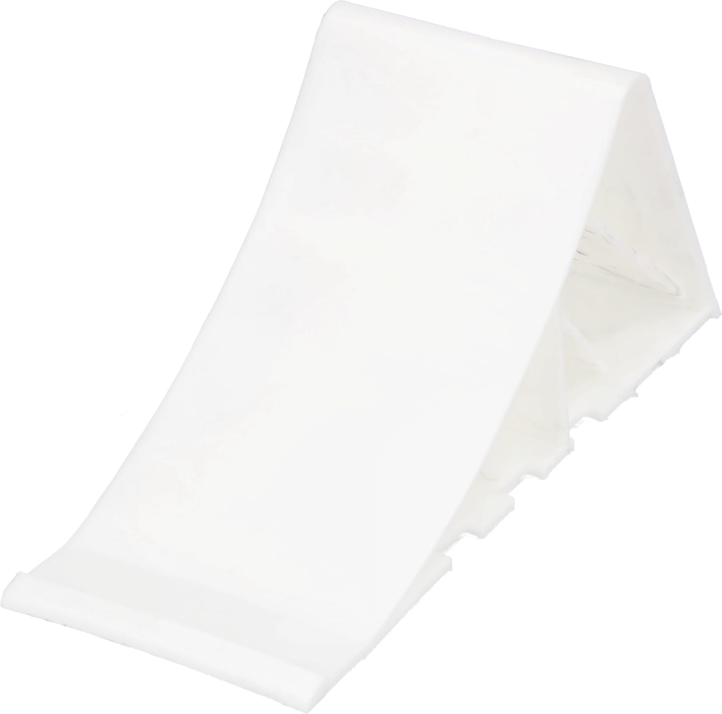Unterlegkeil "UK 10" L x B x H: 165 x 92 x 100 mm, Radius 200 mm, Kunststoff weiß, ohne Halter, 44.620