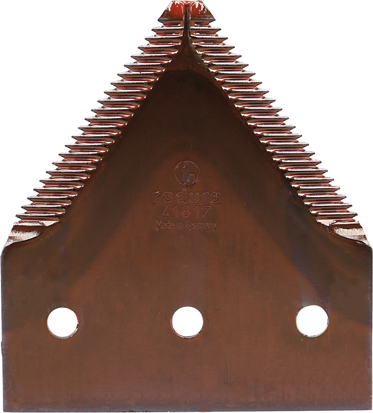 radura® Messerklinge "Standard" 84 x 76 x 2,7 mm, oben, gezahnt, fein (14 tpi), für John Deere Mähdrescher