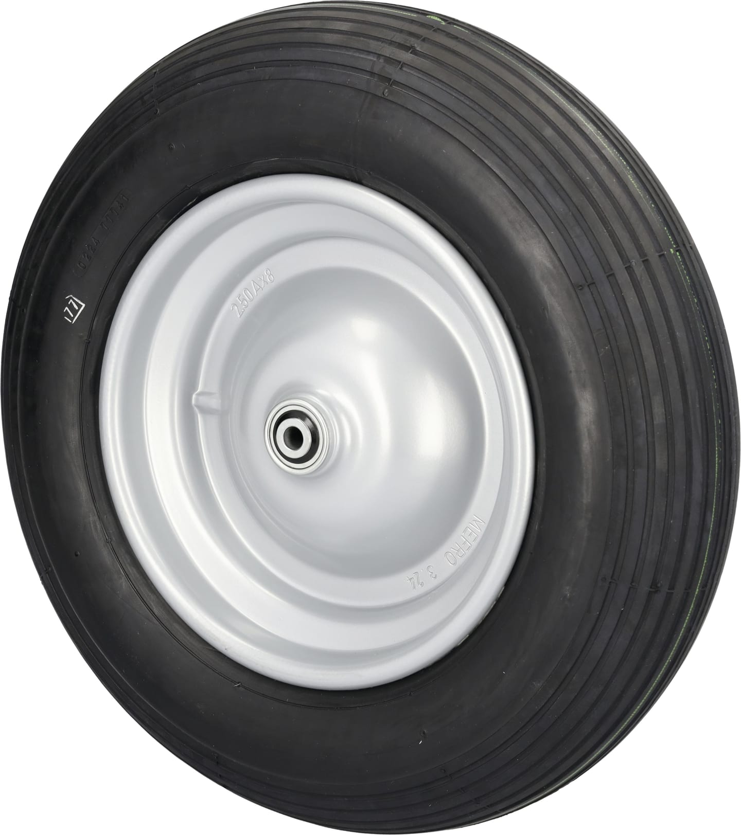 mefro Komplettrad 3.50-8 Rille 2 PR, Achse 10 x 90 mm, Rillen-Kugellager, 10109520