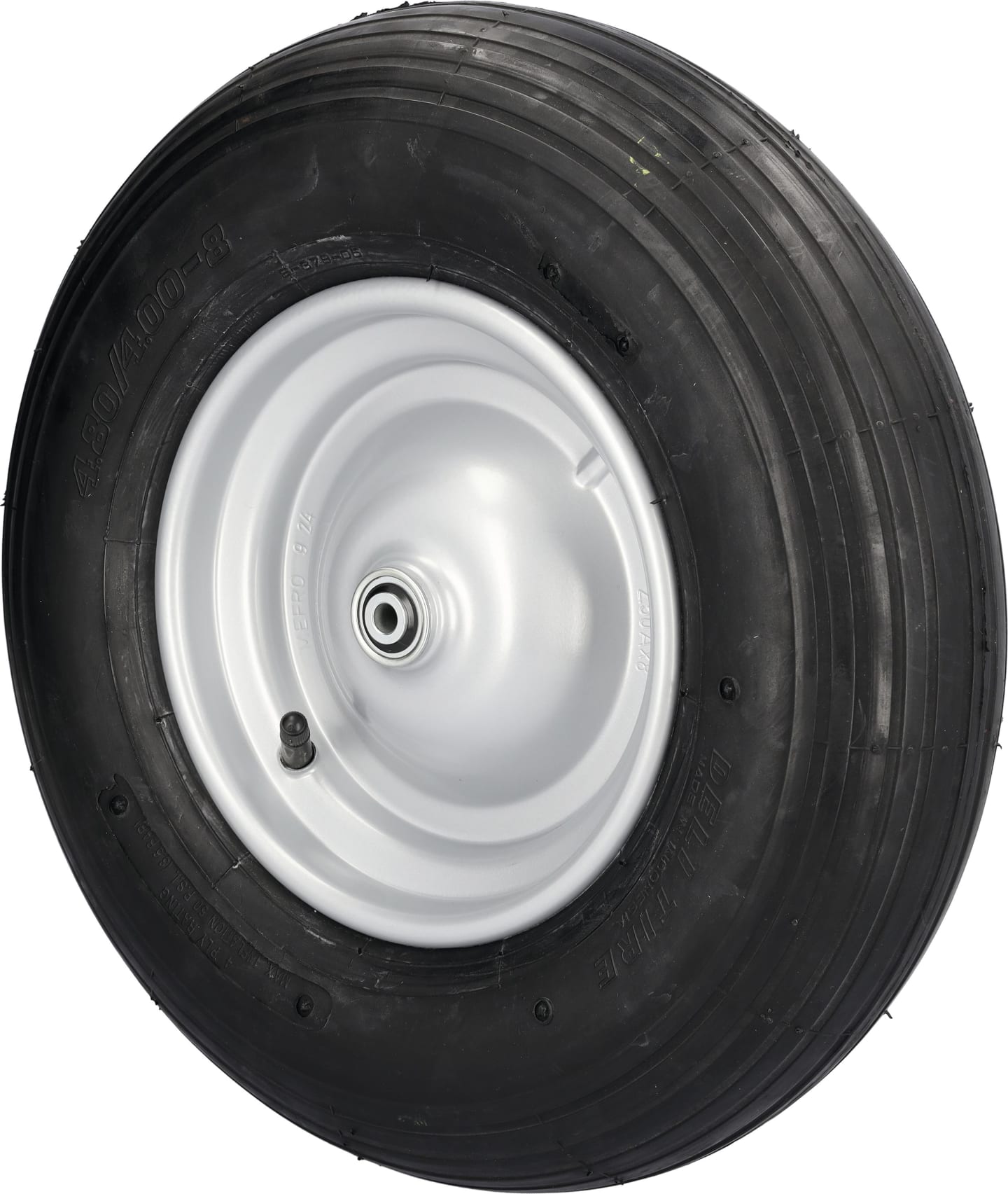mefro Komplettrad 400x100, 4.80/4.00 - 8 Rille 4 PR, Nabe 90 x 10 mm, Kugellager, 10109720