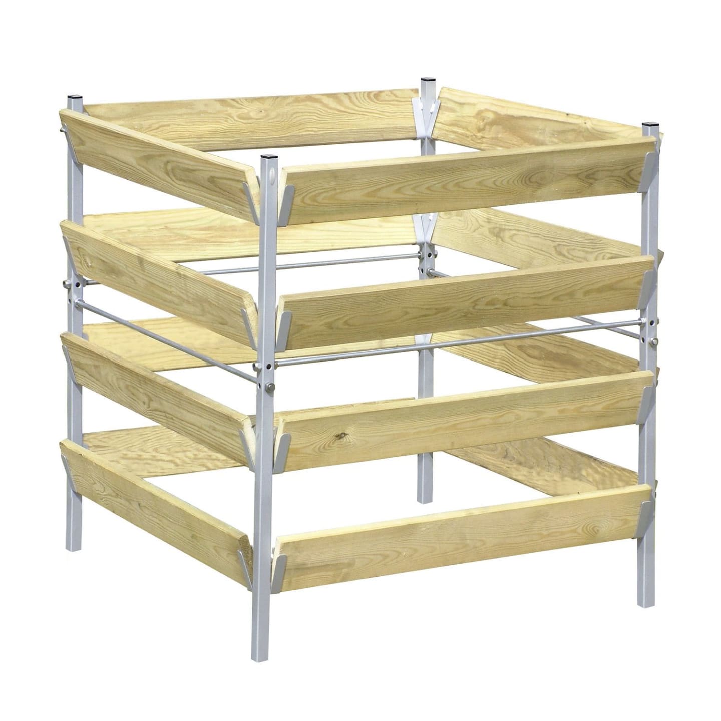 bellissa Komposter Holz Metall 90 x 90 x 90 cm