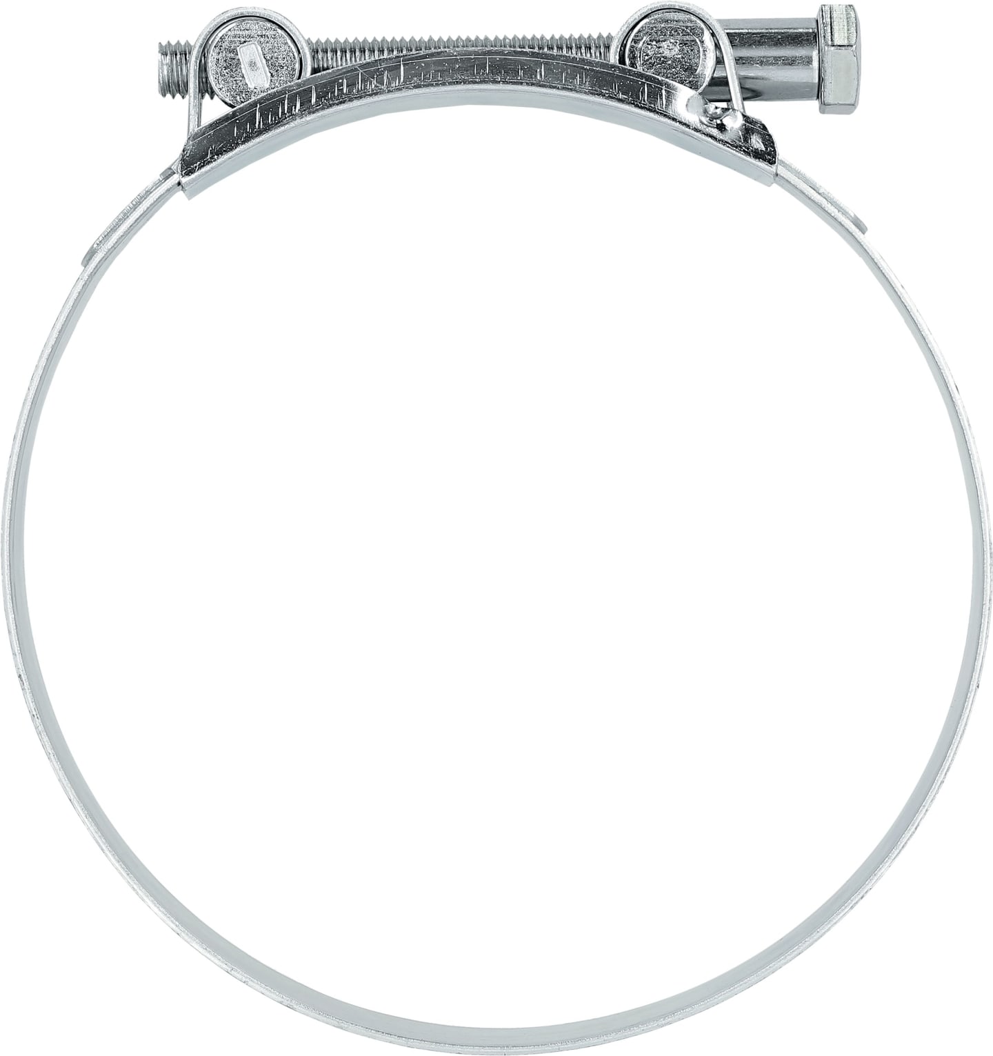 Hücobi Spannbackenschelle, 140 – 148 mm, Stahl, verzinkt, 1521 140148