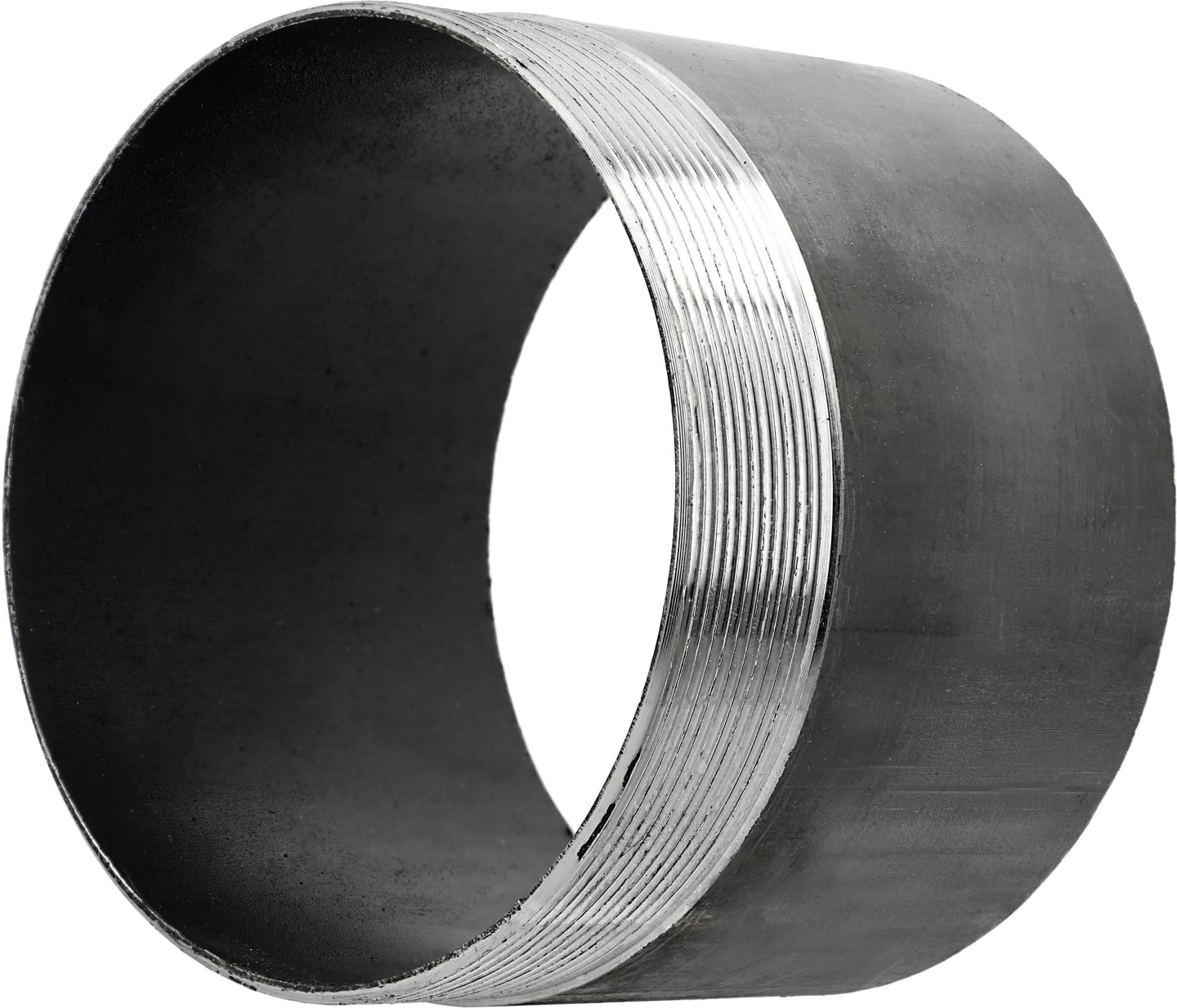 Hücobi Rohrnippel, 5" AG x 100 mm, schwarz, zum Anschweißen, für Gülleschieber, 8020 125000