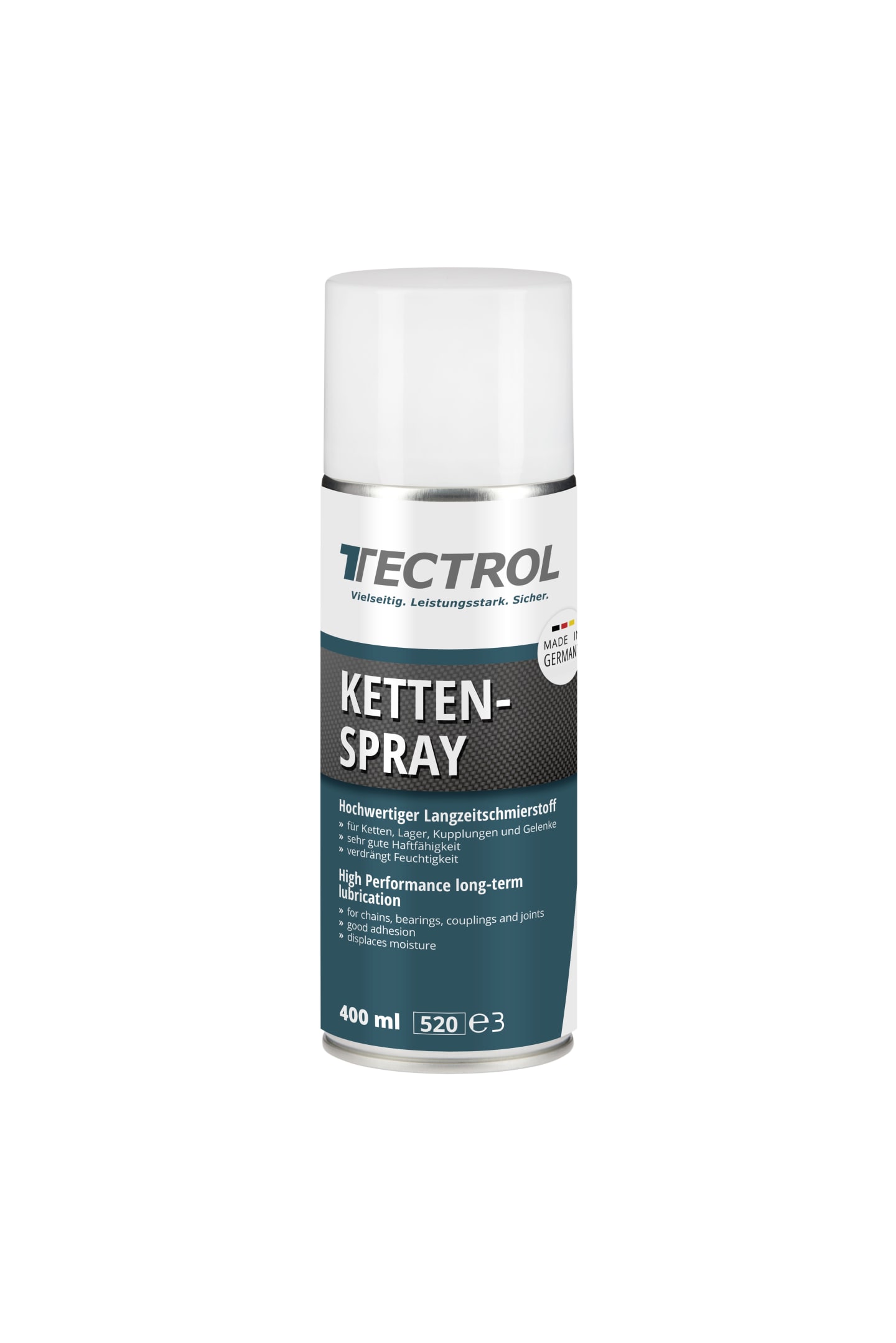 TECTROL KETTENSPRAY 400 ml Spray Haftschmierstoff für Industrie- und Fahrzeugketten, Langzeitschmierung, Korrosionsschutz