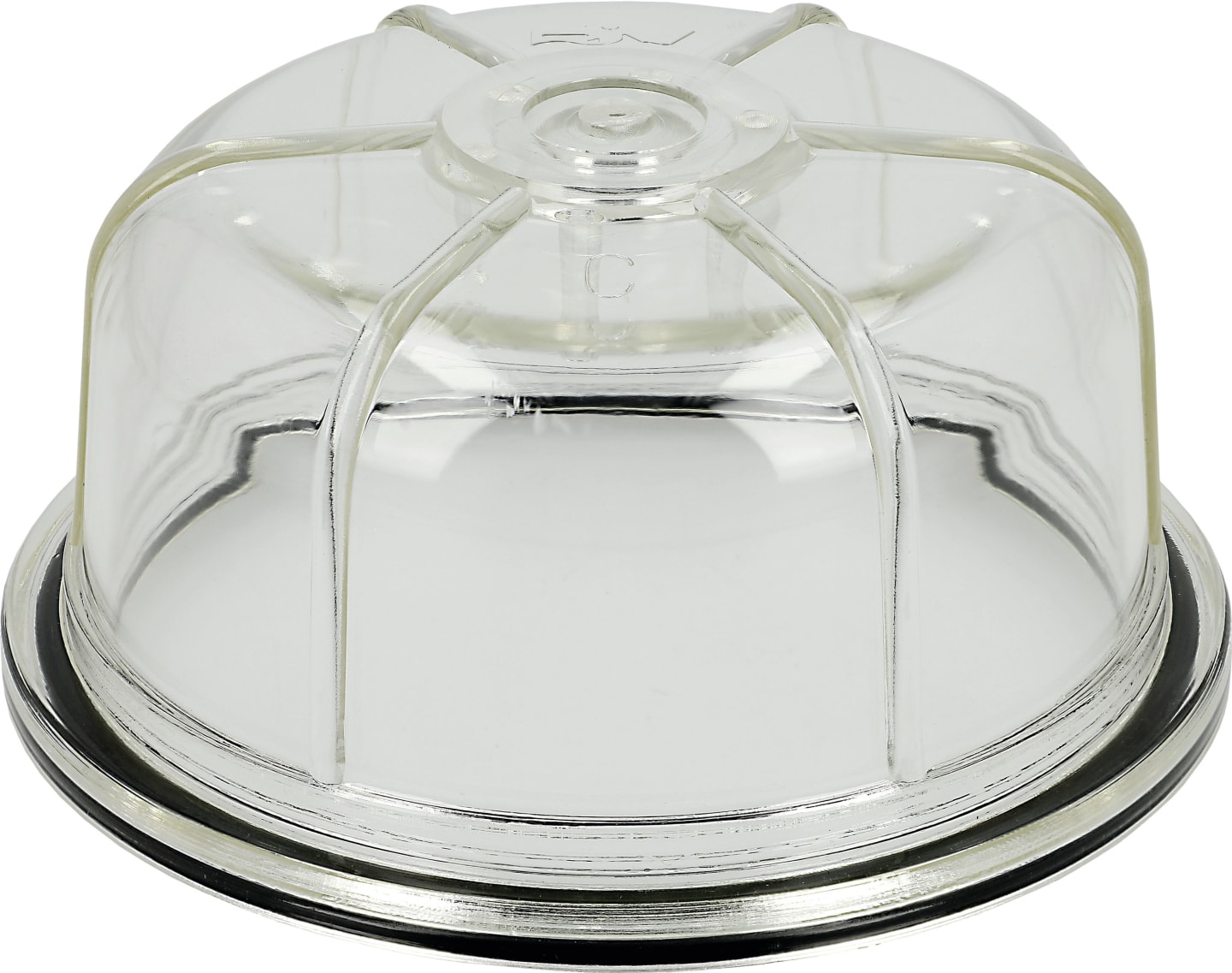 Hücobi Klarsichttasse Plexiglas, ohne Bohrung, für Syphonabscheider RIV, Alu-Ausführung, 8229 000001