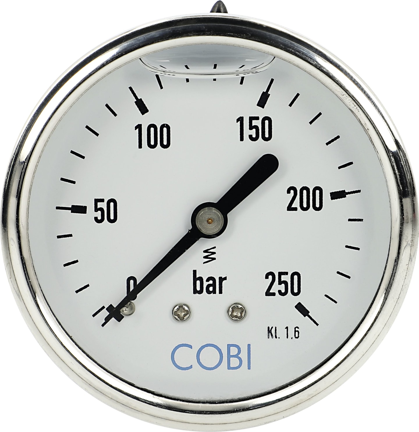 Hücobi Glyzerin-Manometer, Anschluss 1/4" hinten, 0 bis 250 bar, 8129 006250