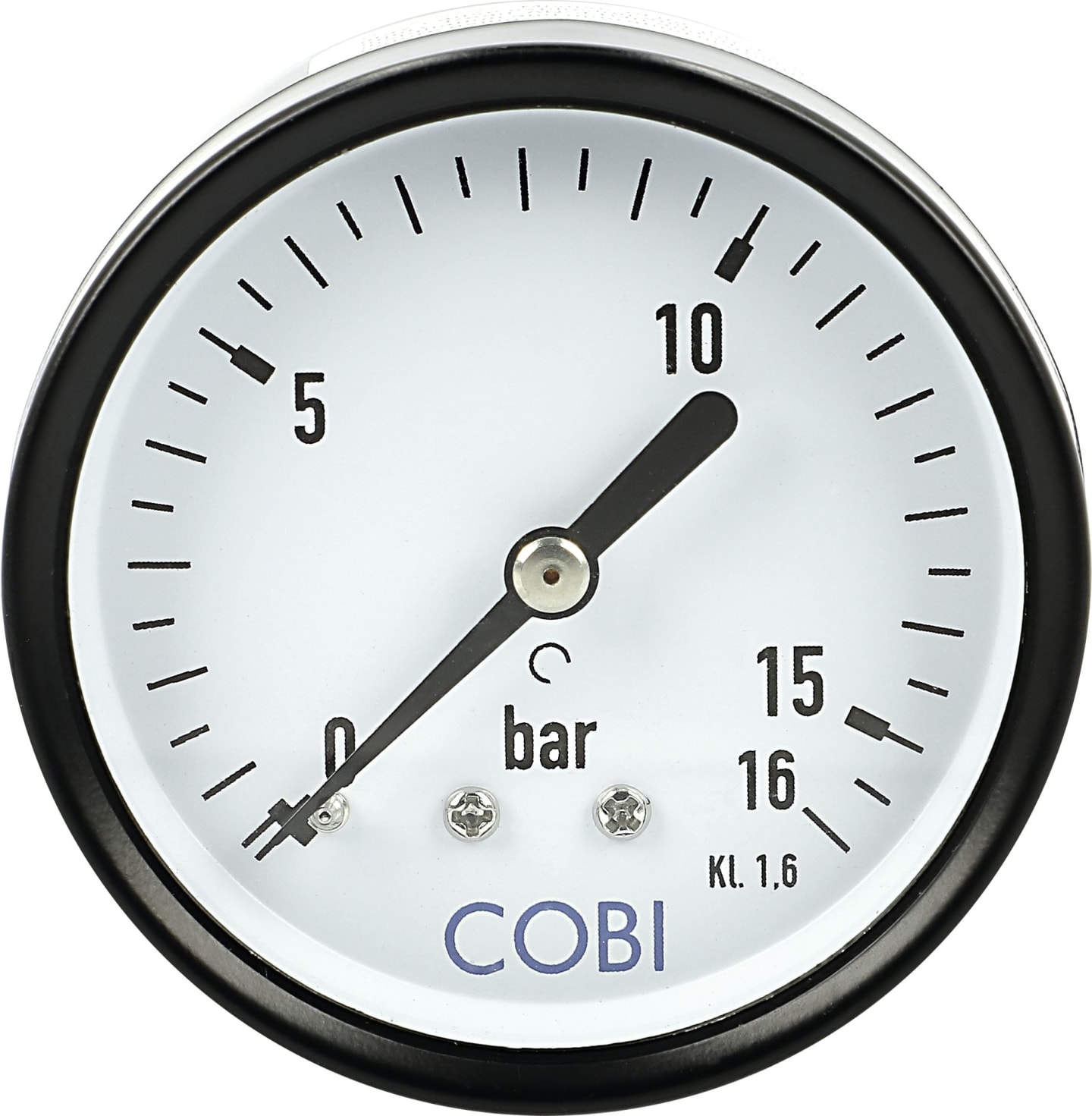 Hücobi Manometer, Anschluss 1/4" hinten, 0 bis 16 bar, 8126 006016