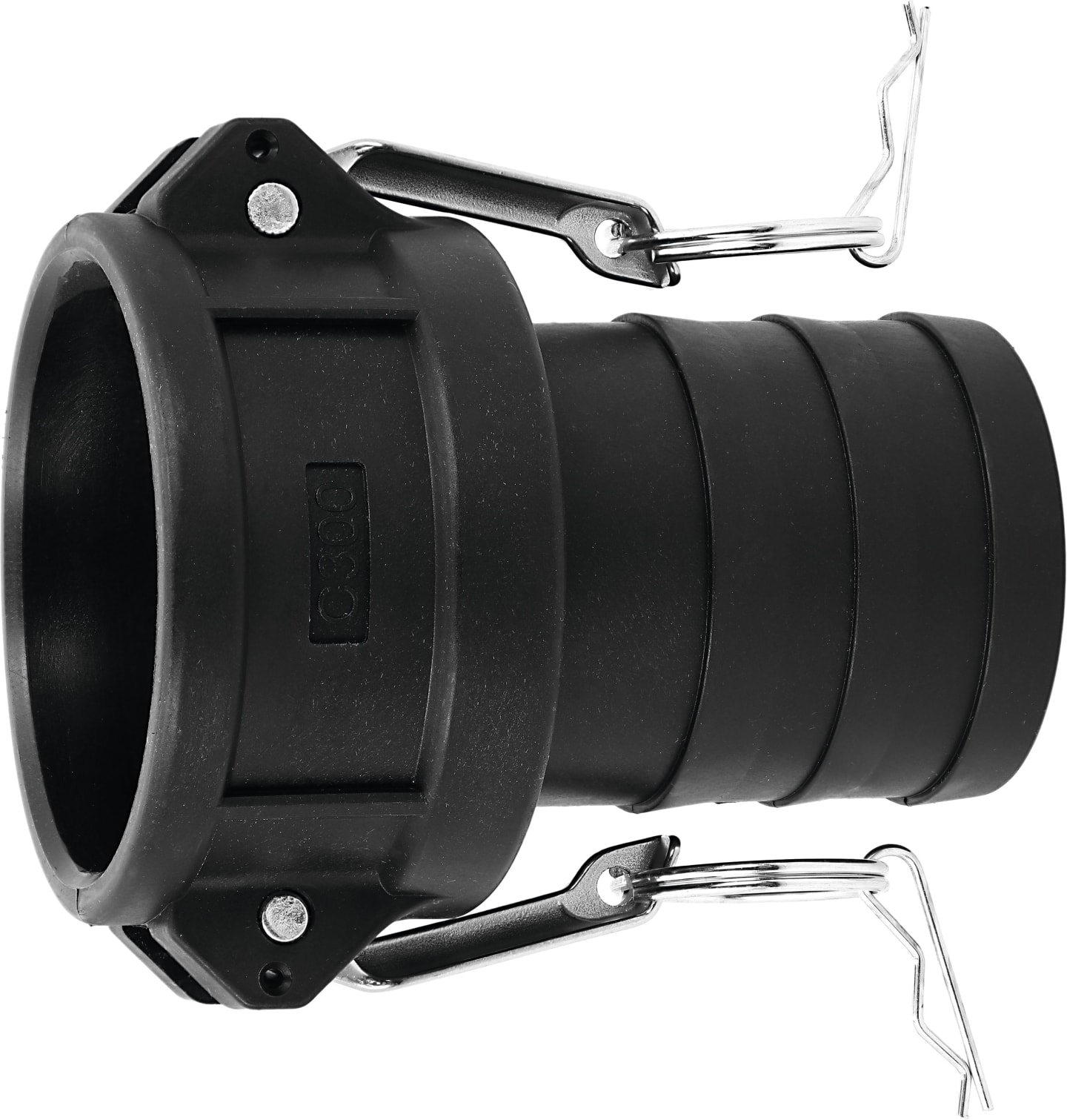 Hücobi M-Teil NW 3" Schlauchstutzen 75 mm Kamlock Typ C, PP, 2151 075000