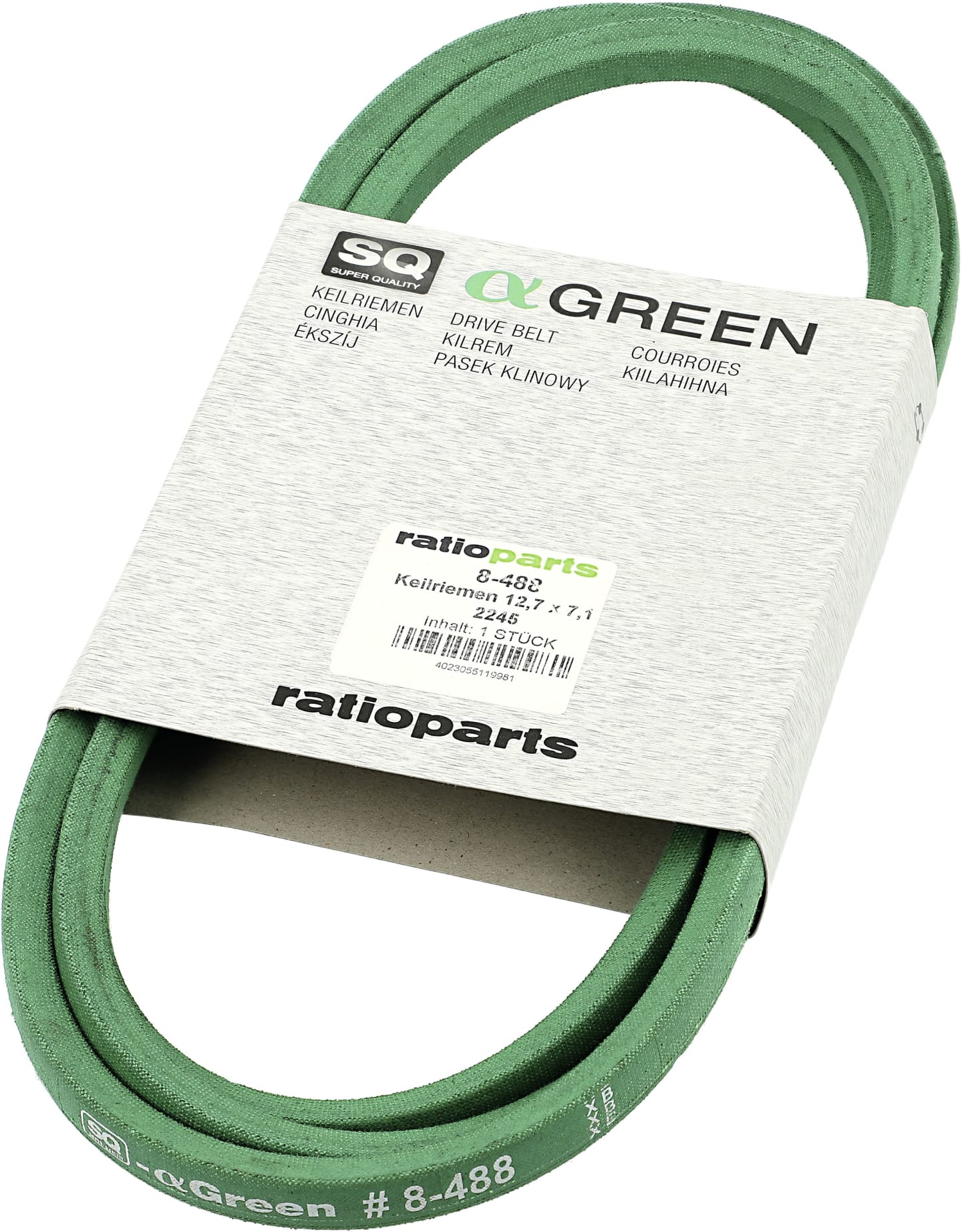 Keilriemen "SQ-aGreen" 12,7 x 2.235 mm/1/2'' x 88" für Aufsitzmäher Husqvarna YTH 130, 160, 180