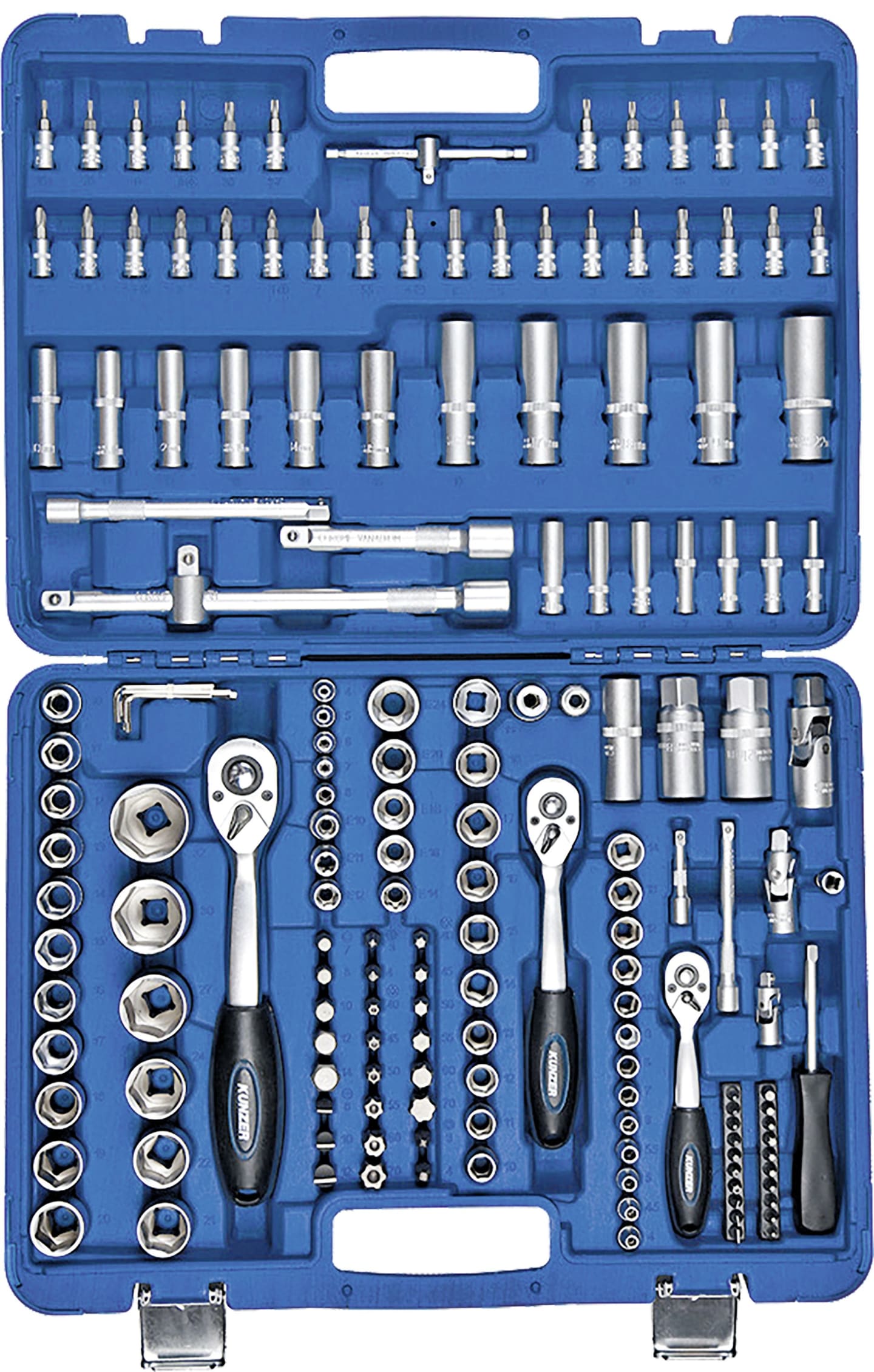 KUNZER Steckschlüsselsatz 1/4 "; 3/8 "; 1/2 ", 172-teilig, 7SS172