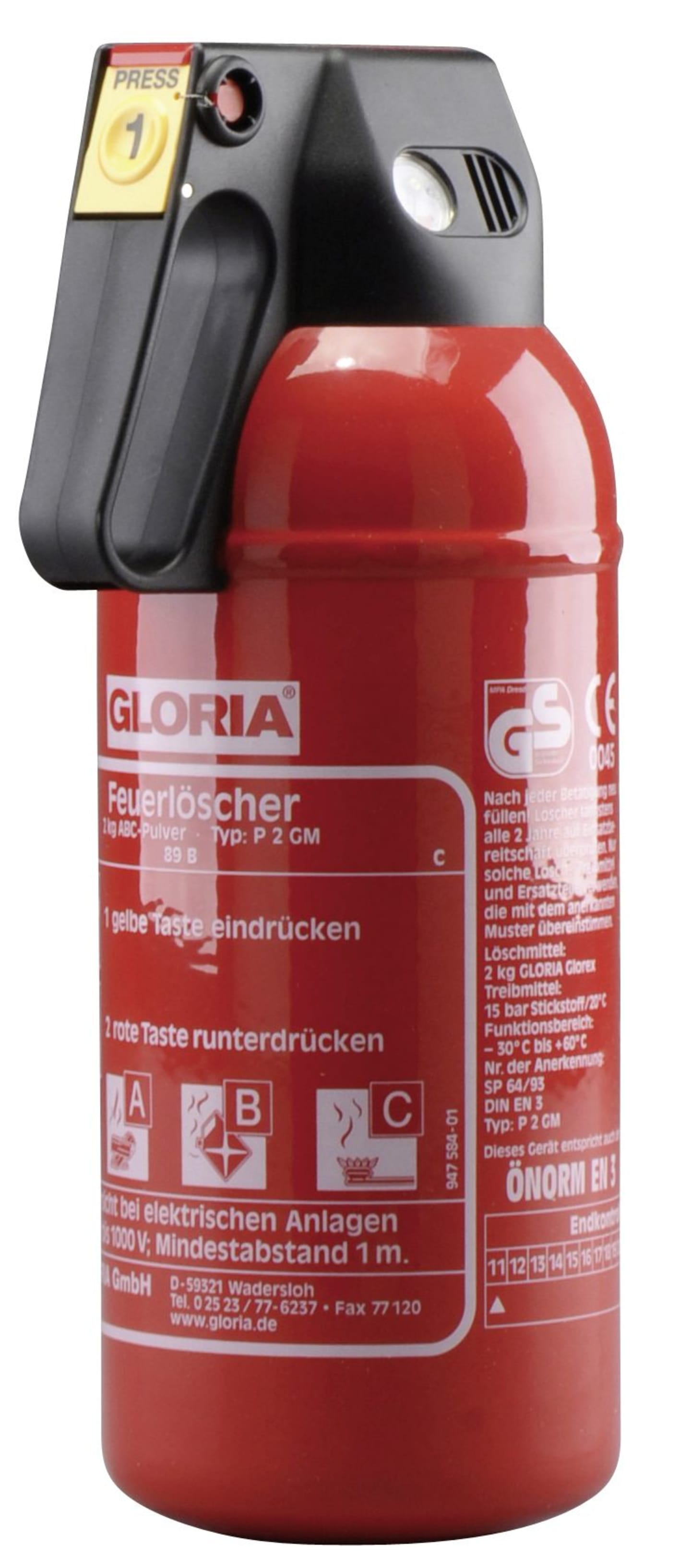 GLORIA® Feuerlöscher "P2GM",