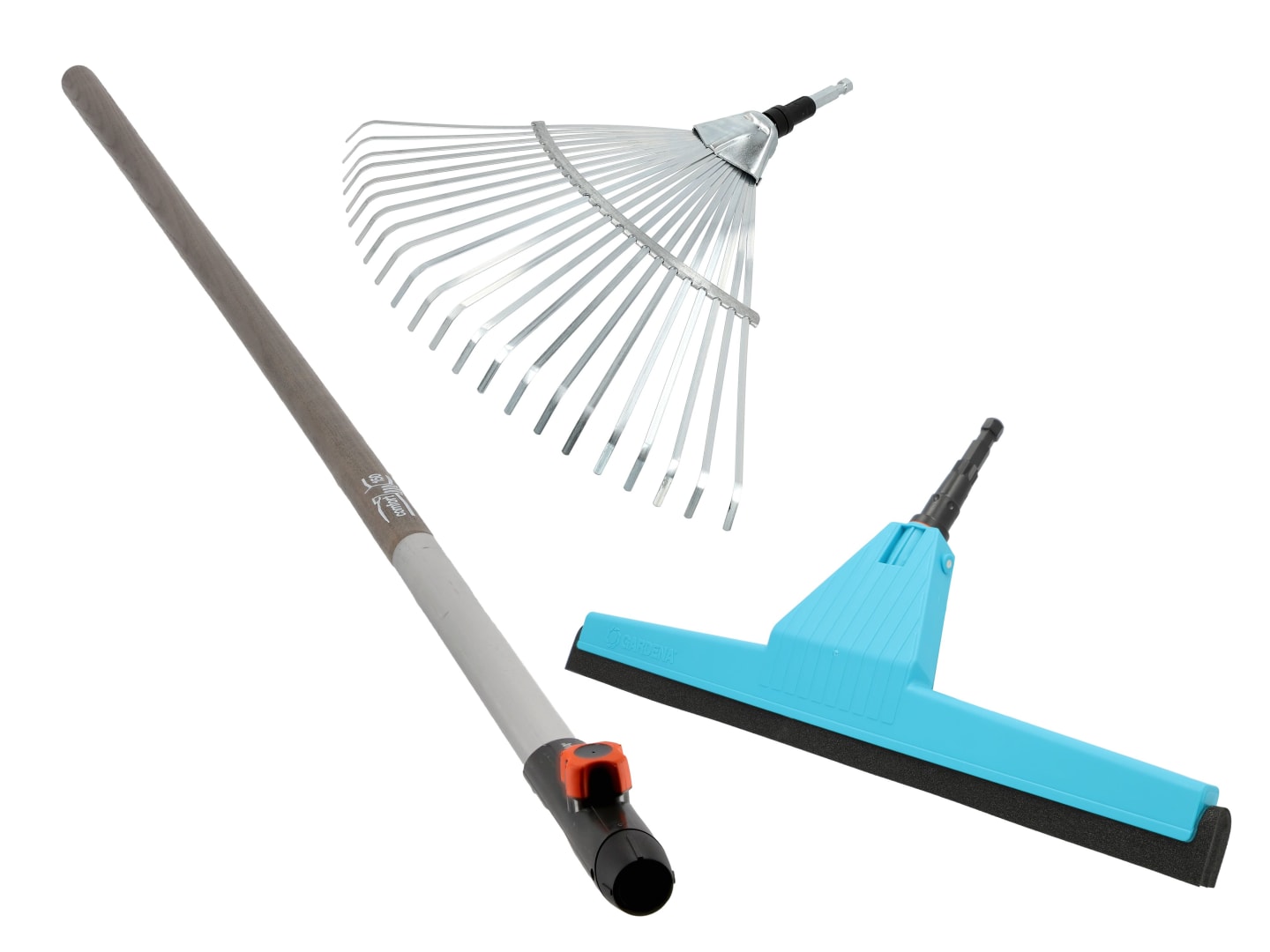 GARDENA VK-Set 7 CS Fächerbe.+Wass.-Schie. 43cm+CS Holzstiel 130cm