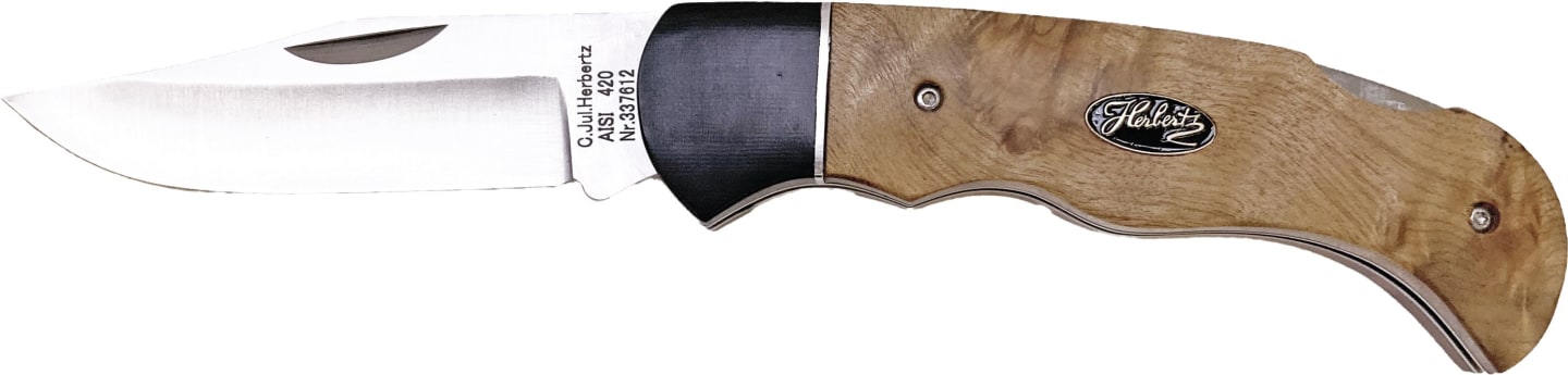 Husqvarna® Taschenmesser 8,8 cm von Herbertz, mit Wurzelholzgriff, 5999796-01
