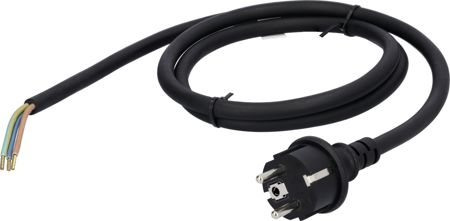 Netzkabel mit vergossenem Schutzkontakt-Stecker