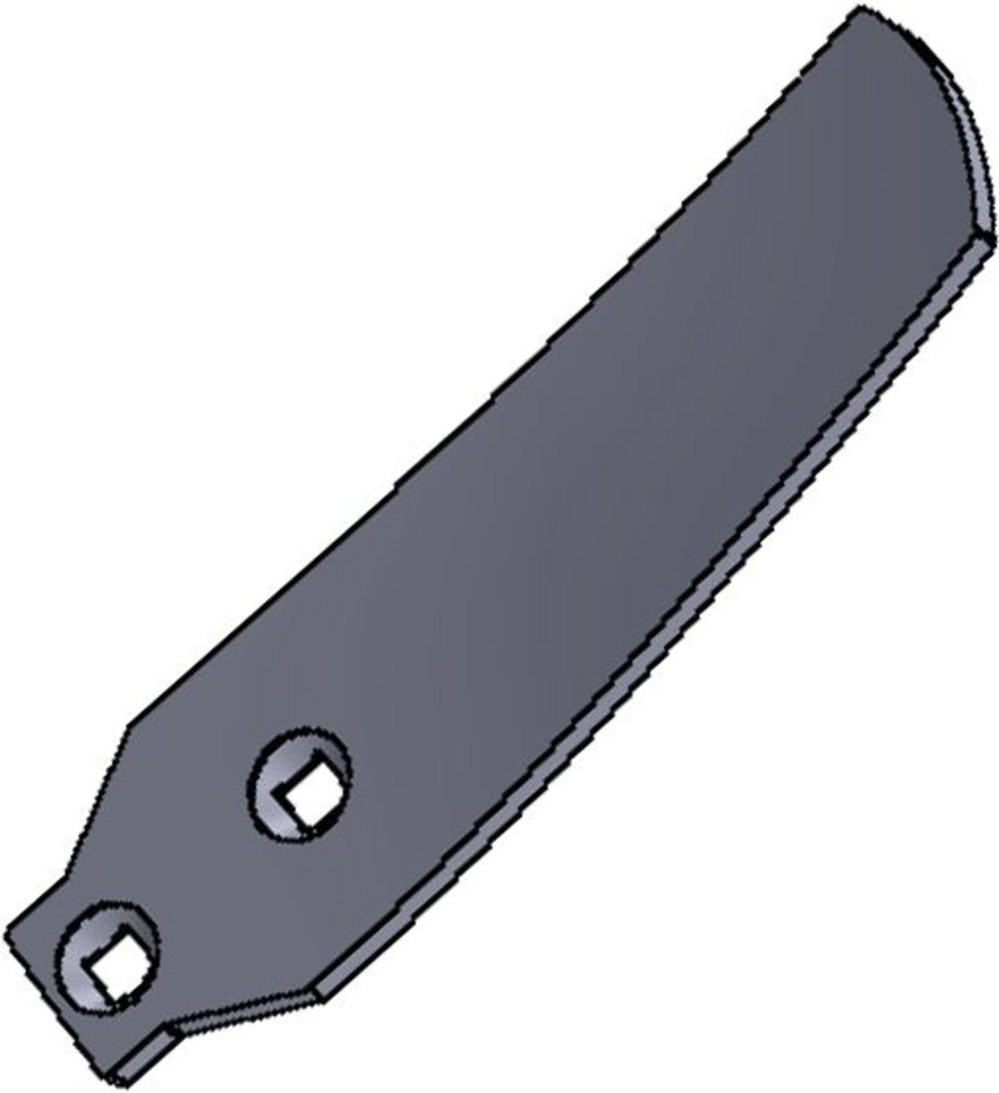 Leitblech 277 x 44,30/80 x 8 mm links/rechts, schmal, für Grubber Horsch Terrano