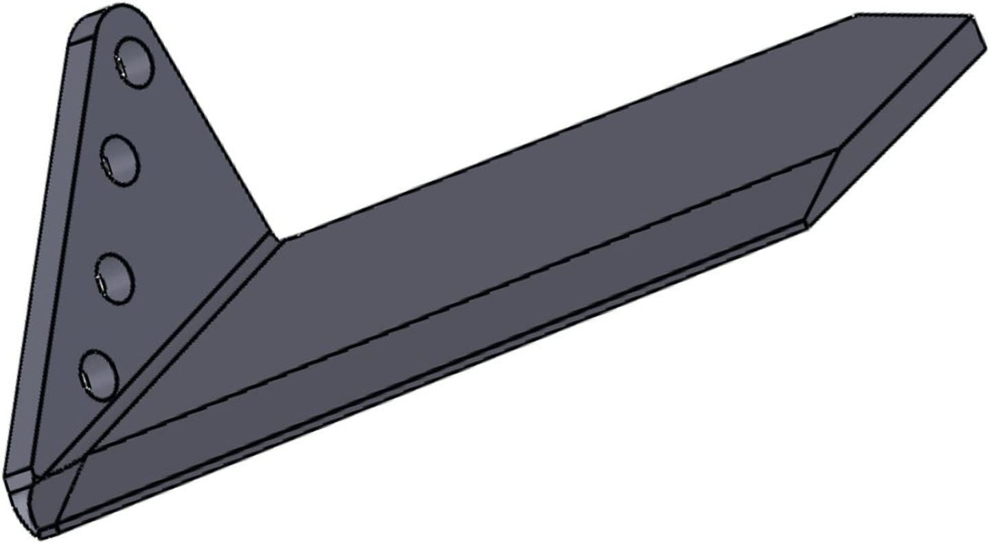 Scharflügel 216,5 x 176 x 10 mm für Grubber Horsch TerraGrip, Terrano, Tiger