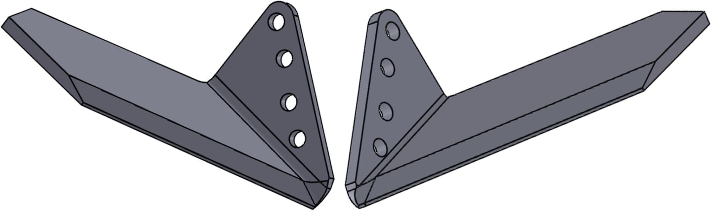 Scharflügel 216,5 x 176 x 10 mm für Grubber Horsch TerraGrip, Terrano, Tiger