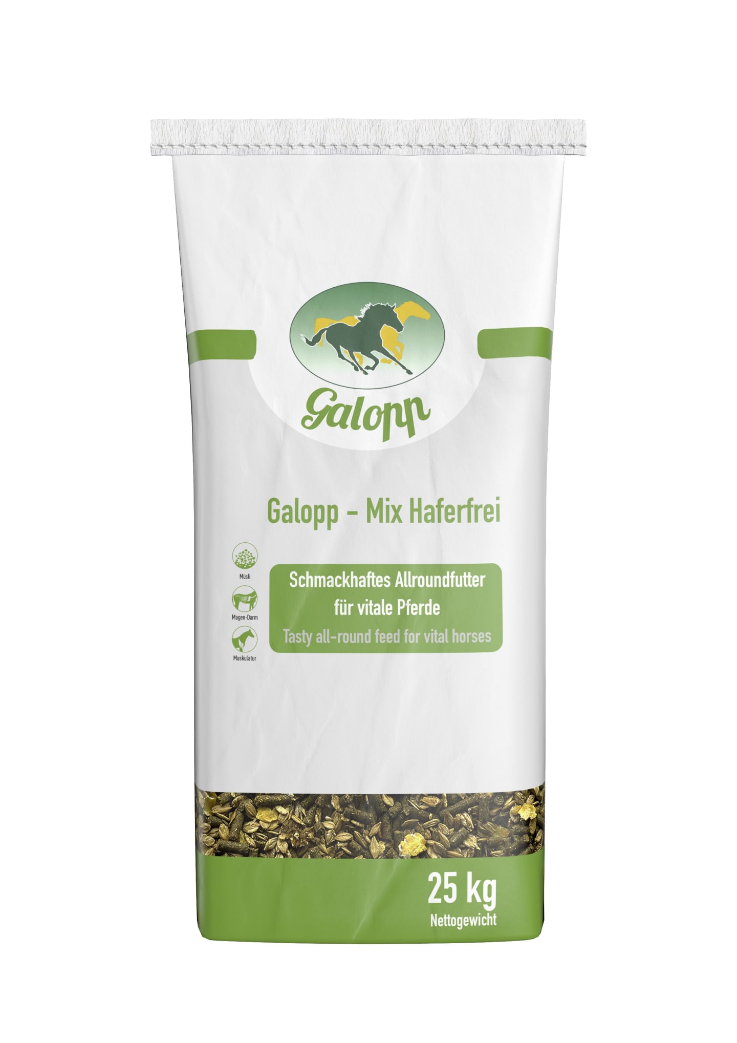 Galopp Mix Haferfrei voll mineralisiertes Müsli ohne Hafer 25 kg Sack