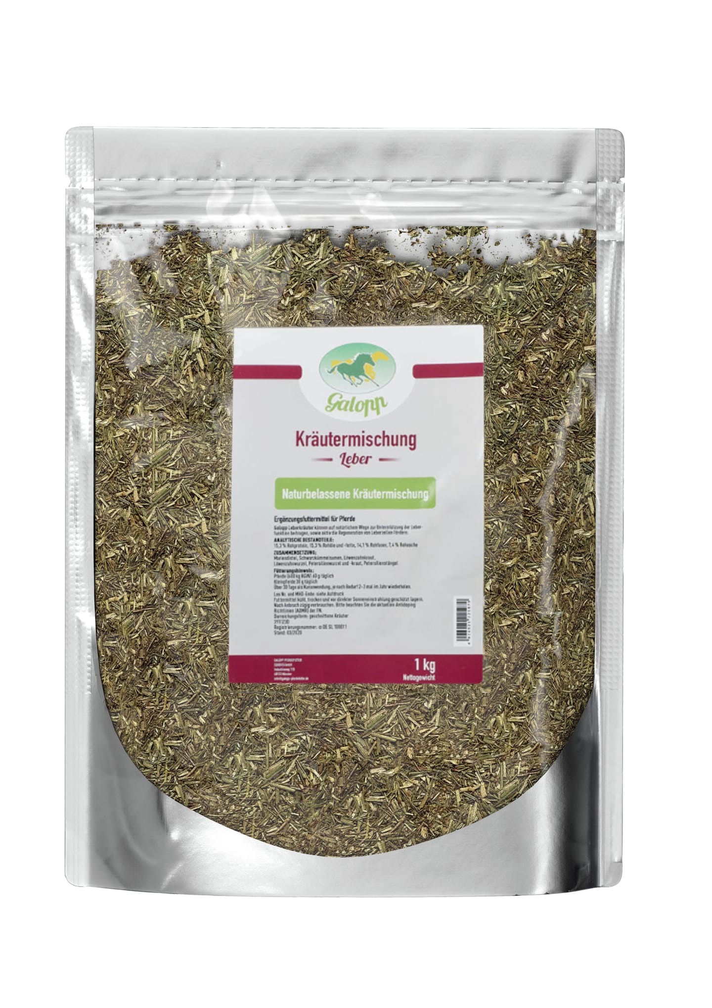 Galopp Kräutermischung Leber mit Mariendistel und Schwarzkümmel 1 kg Beutel