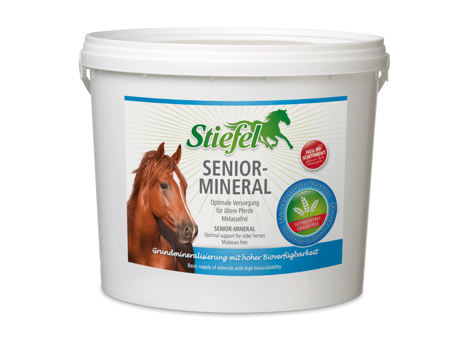 Stiefel Senior-Mineral mit Kräutern für alte Pferde 3 kg Eimer