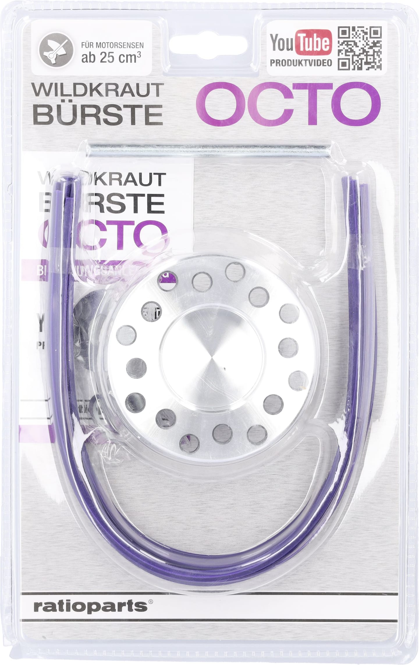 Wildkrautbürste "Octo" Ø 83 mm, für die Wildkrautentfernung mit einer Motorsense ab 25 cm³