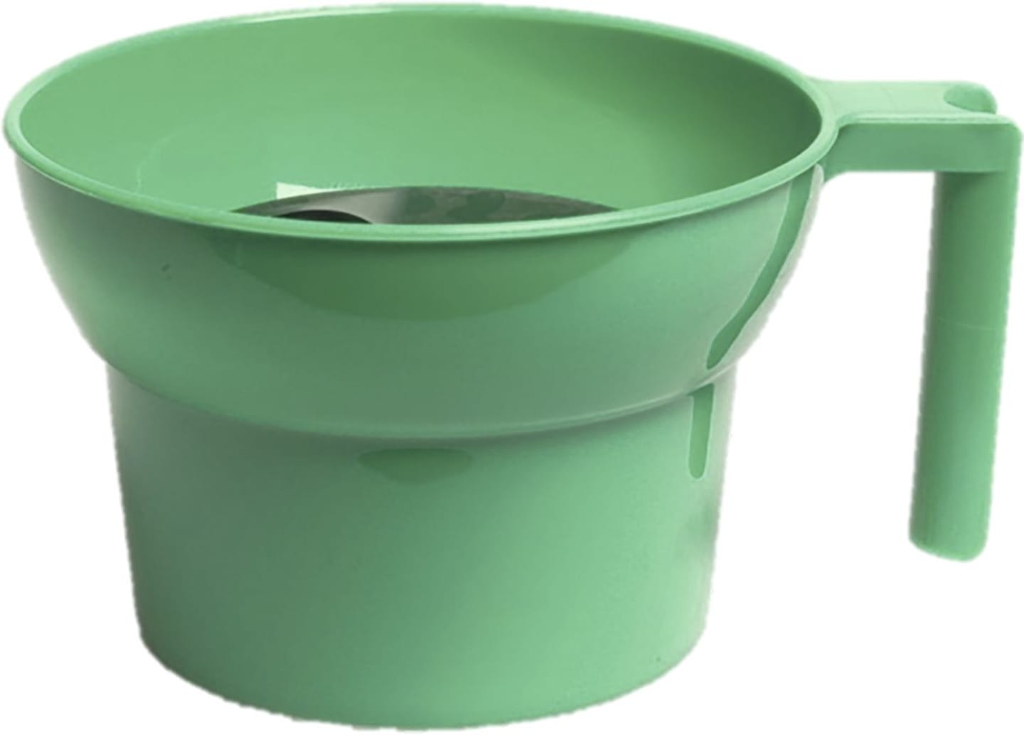 Vormelkbecher grün mit Siebeinsatz