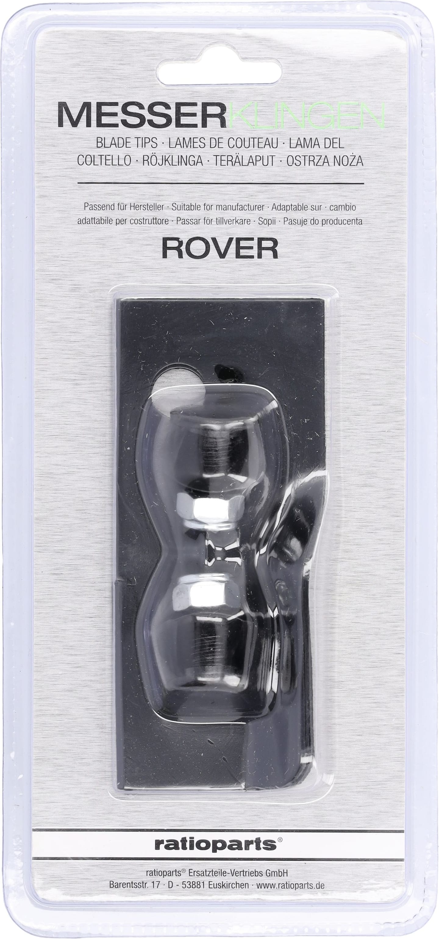 Rasenmähermesser 117 mm, rechtsdrehend, neue Ausführung, für Mäher Rover Heckauswurf