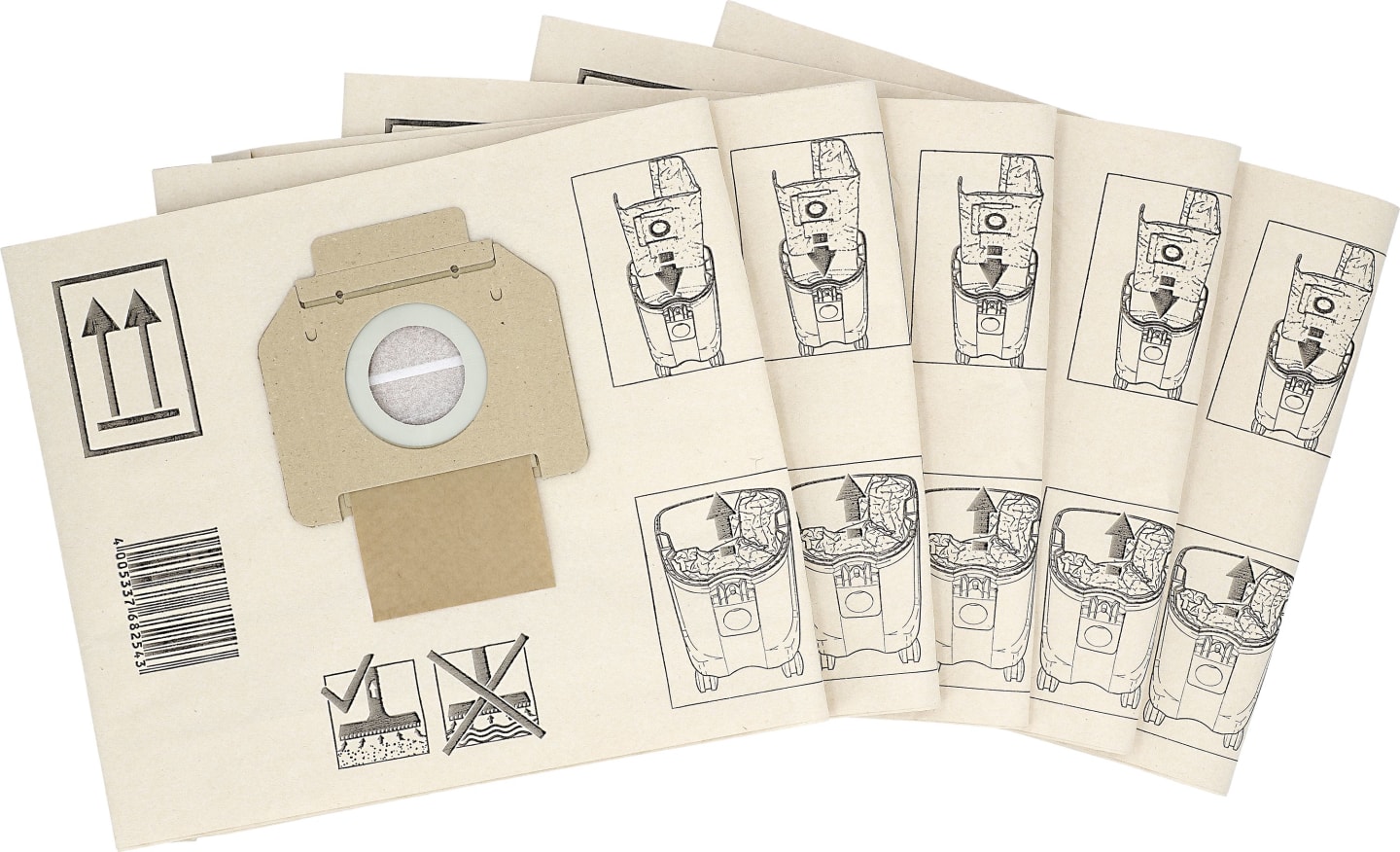 Nilfisk Filtertüte 5 St. Papier, für Sauger Attix 300, 302000449