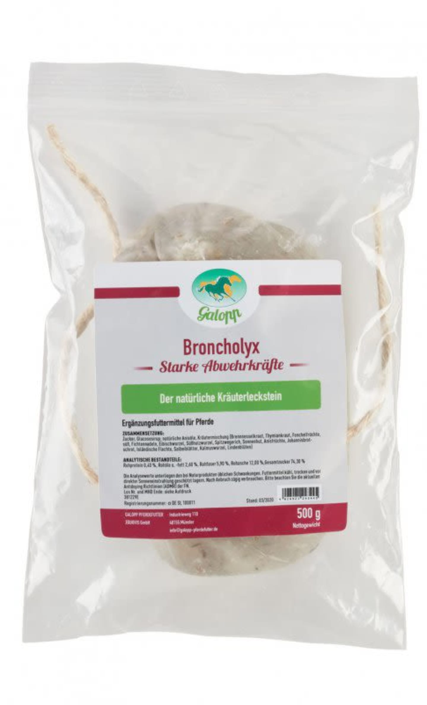 Galopp Broncholyx 1 kg Beutel schmackhafter Kräuterleckstein Leckstein
