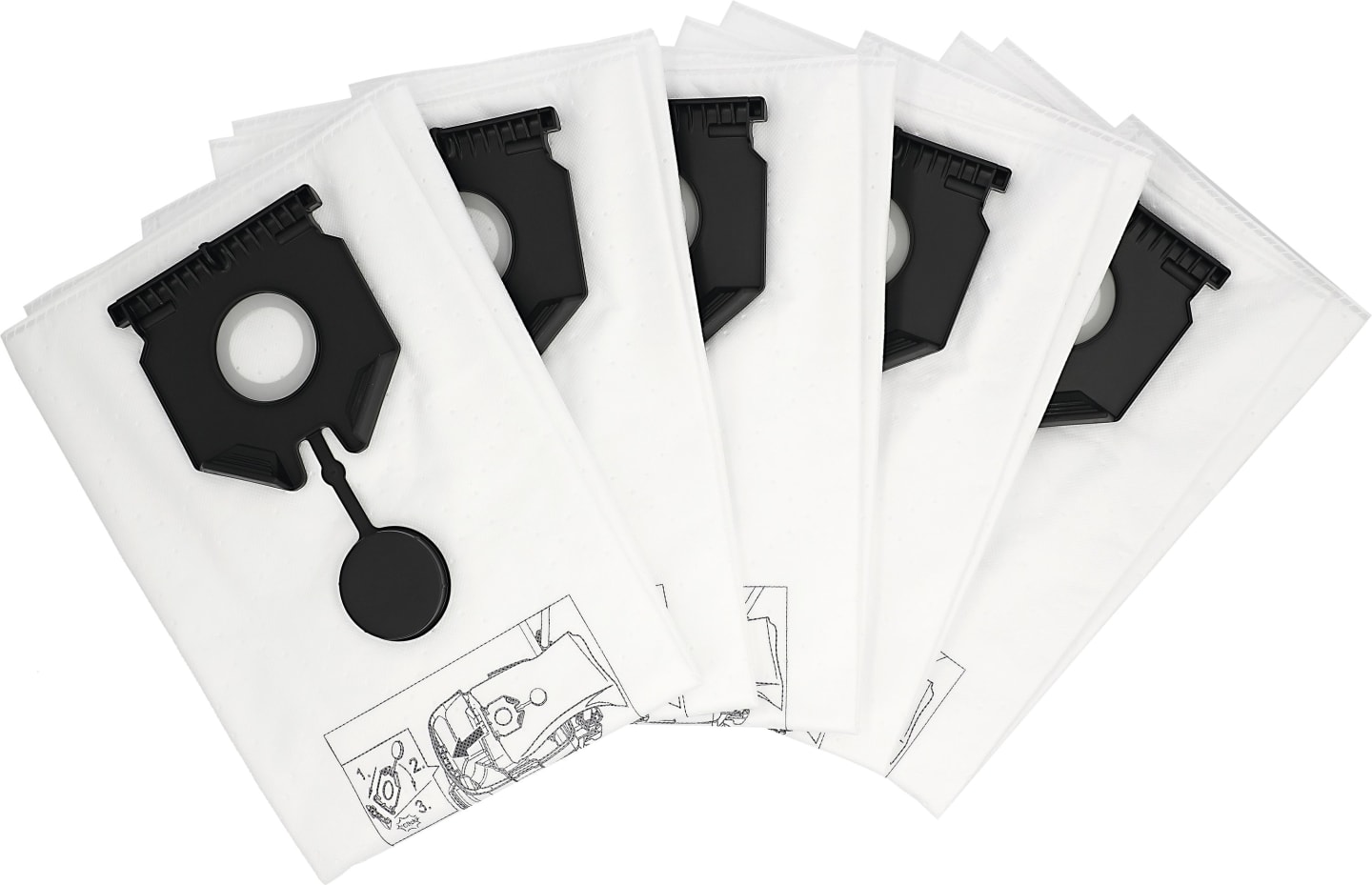 Kärcher® Filtertüte 5 St. Vlies, 3-lagig, 40 – 50 l, reißfest, für Sauger NT 40, 50, Staubklasse M, 2.889-155.0