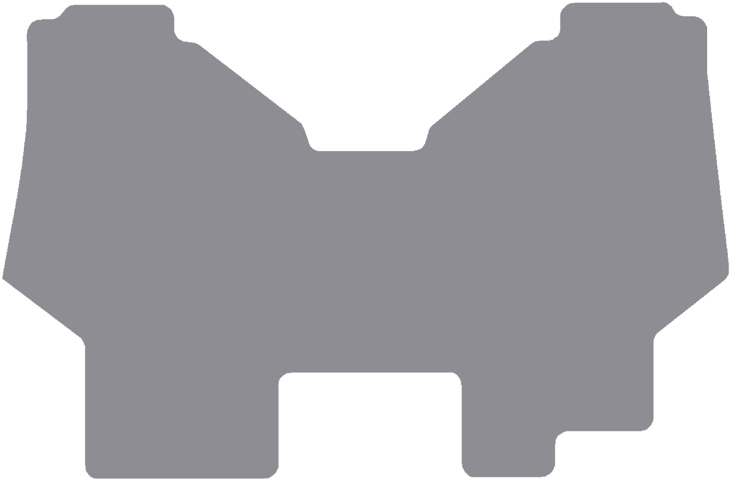 Fußmatte Gummi hellgrau, für Case IH Traktor C 70, Bj. 96 – 08