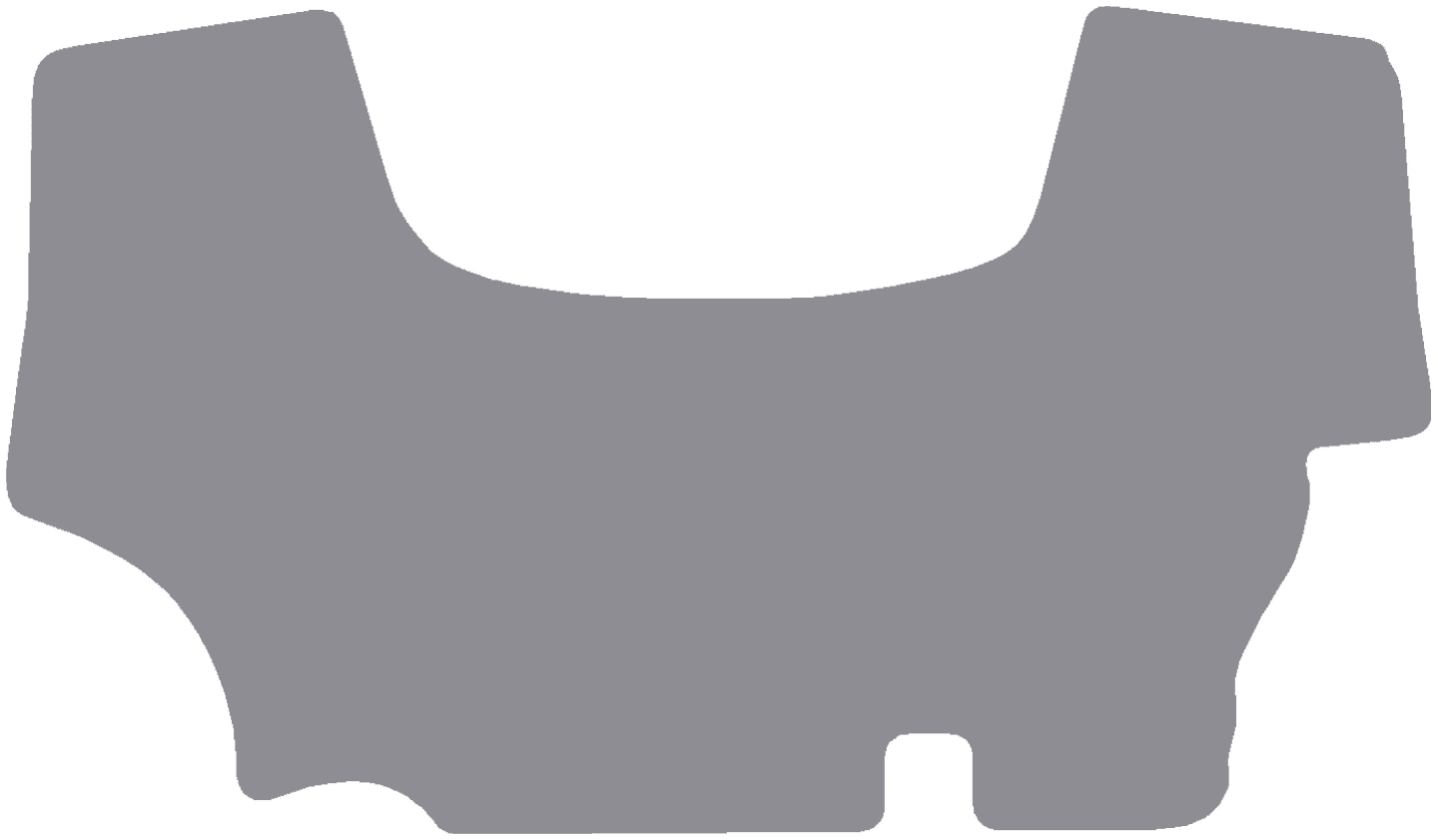 Fußmatte Gummi hellgrau, für Case IH Traktor JX 70, 80, 90, mit mechanischem Differential, ab Bj. 14