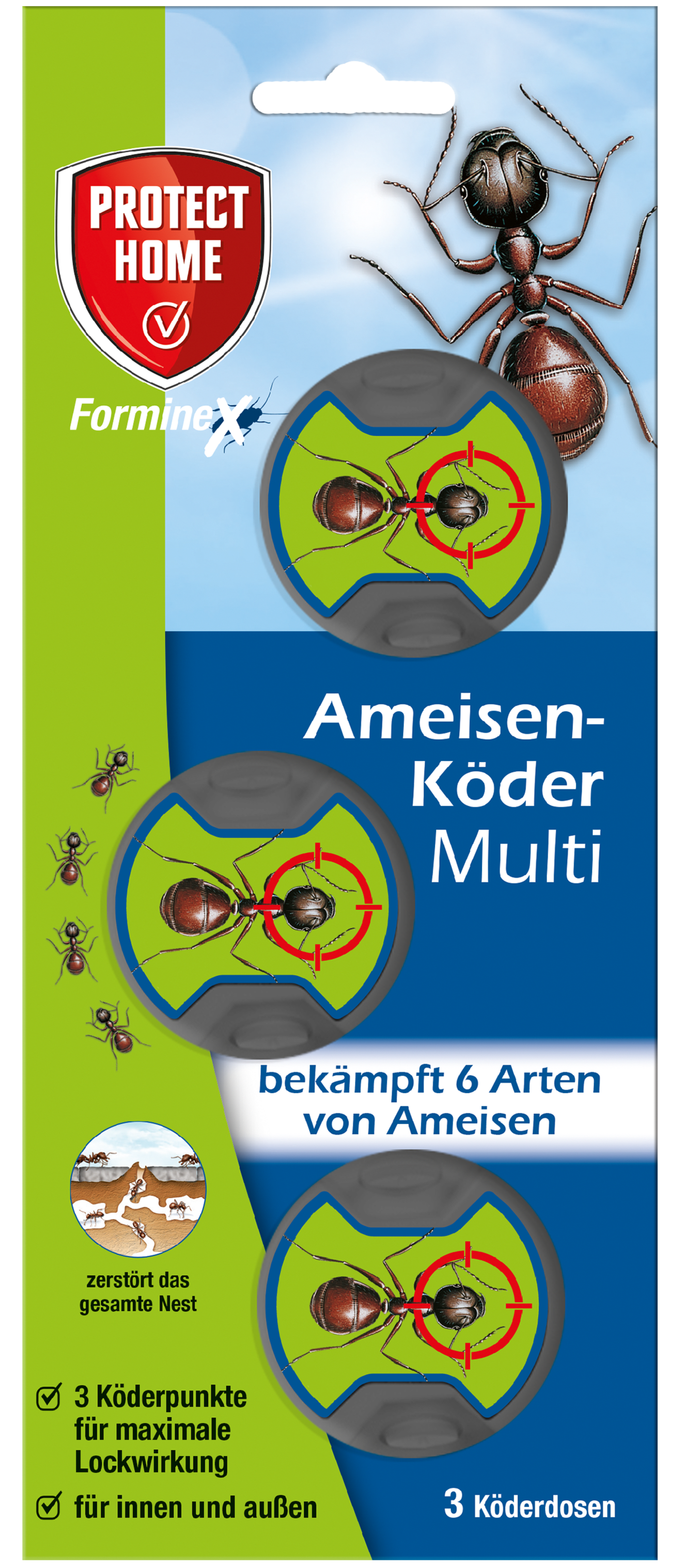 Protect Home FormineX Ameisen Köder Multi 3 St. Dose Ameisenfalle