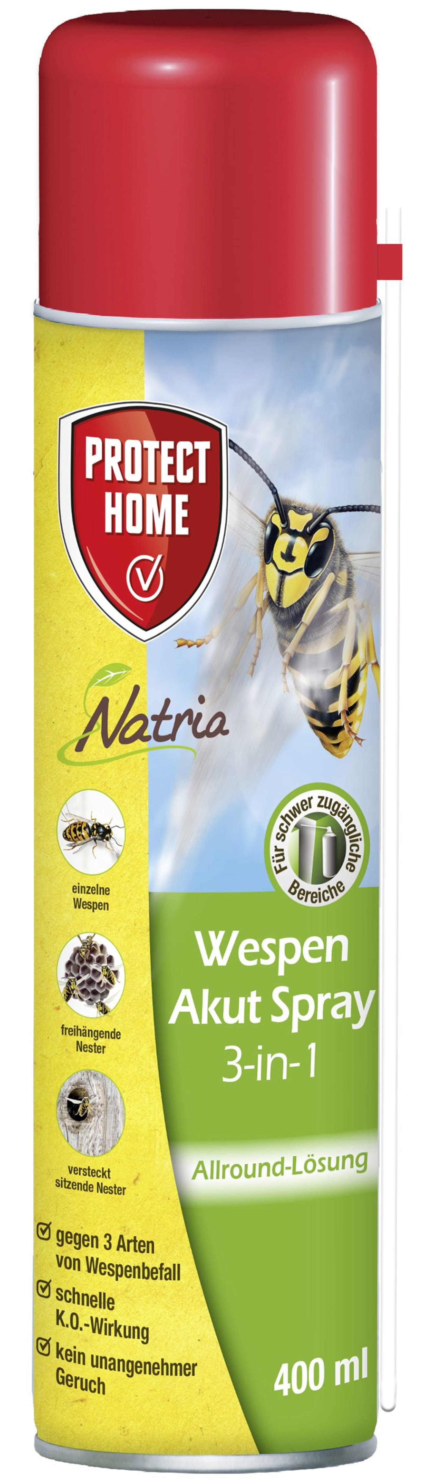 Protect Home Natria Wespen Akut Spray (3 in 1) 400 ml zur Wespenbekämpfung