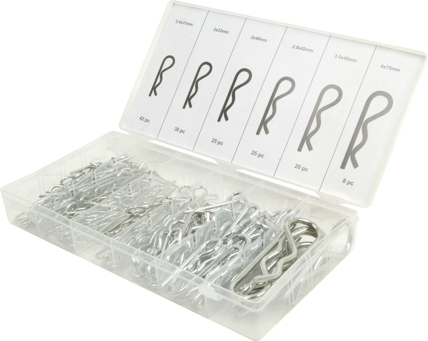 Federstecker-Sortiment metrisch, 150 St.