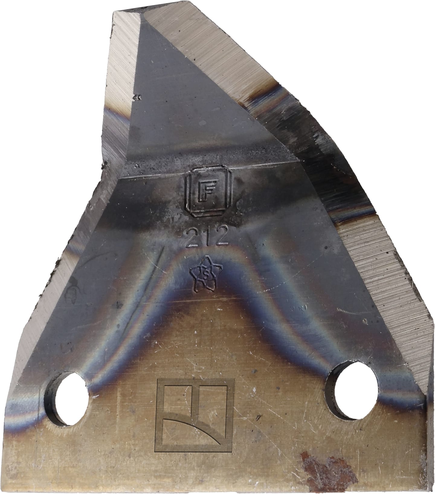 Industriehof® Fräsmesserklinge 75 x 76 x 3 mm gewinkelt, für Futtermischwagen Marmix, 70-145