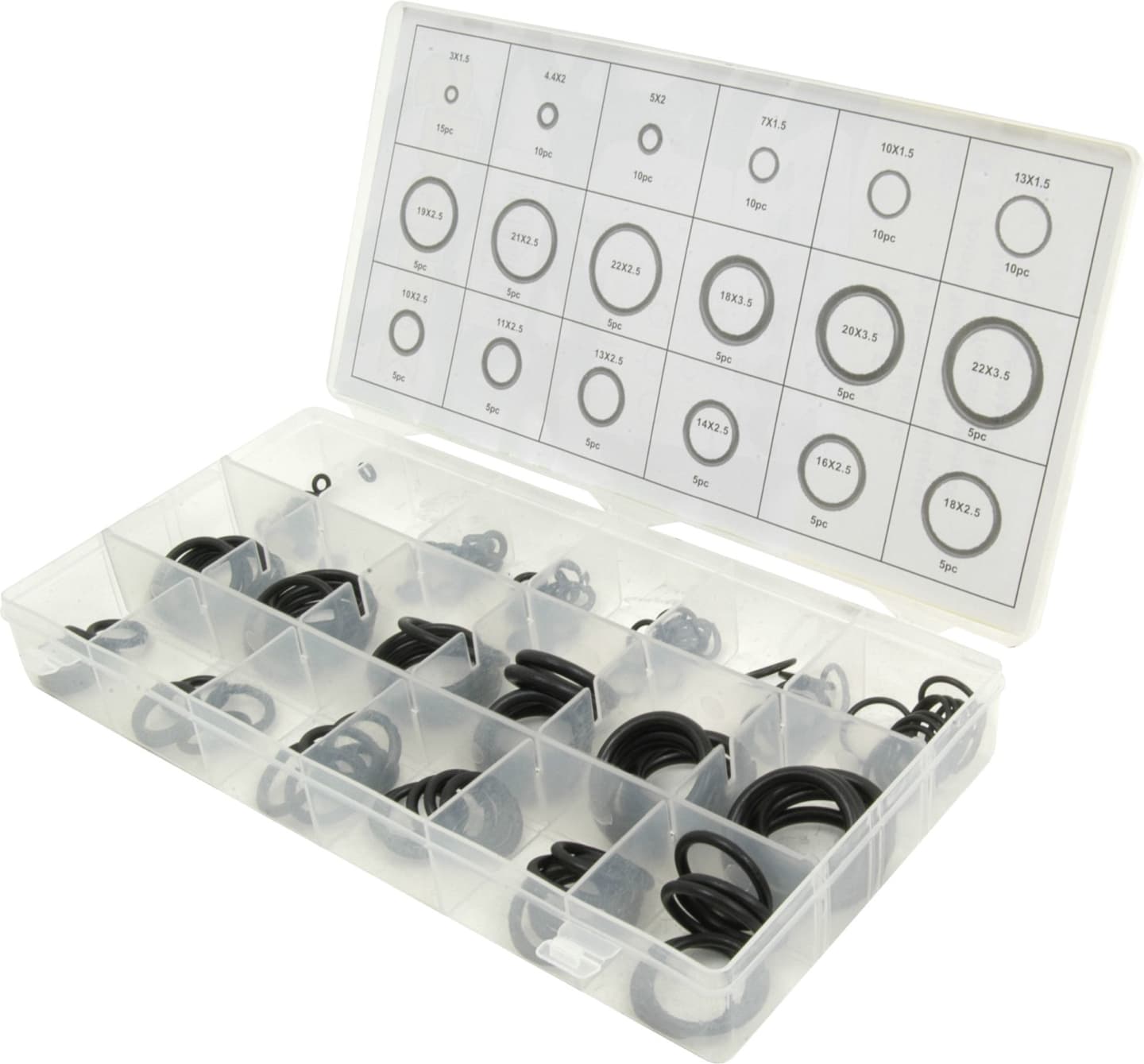 O-Ring-Sortiment metrisch, 125 St.