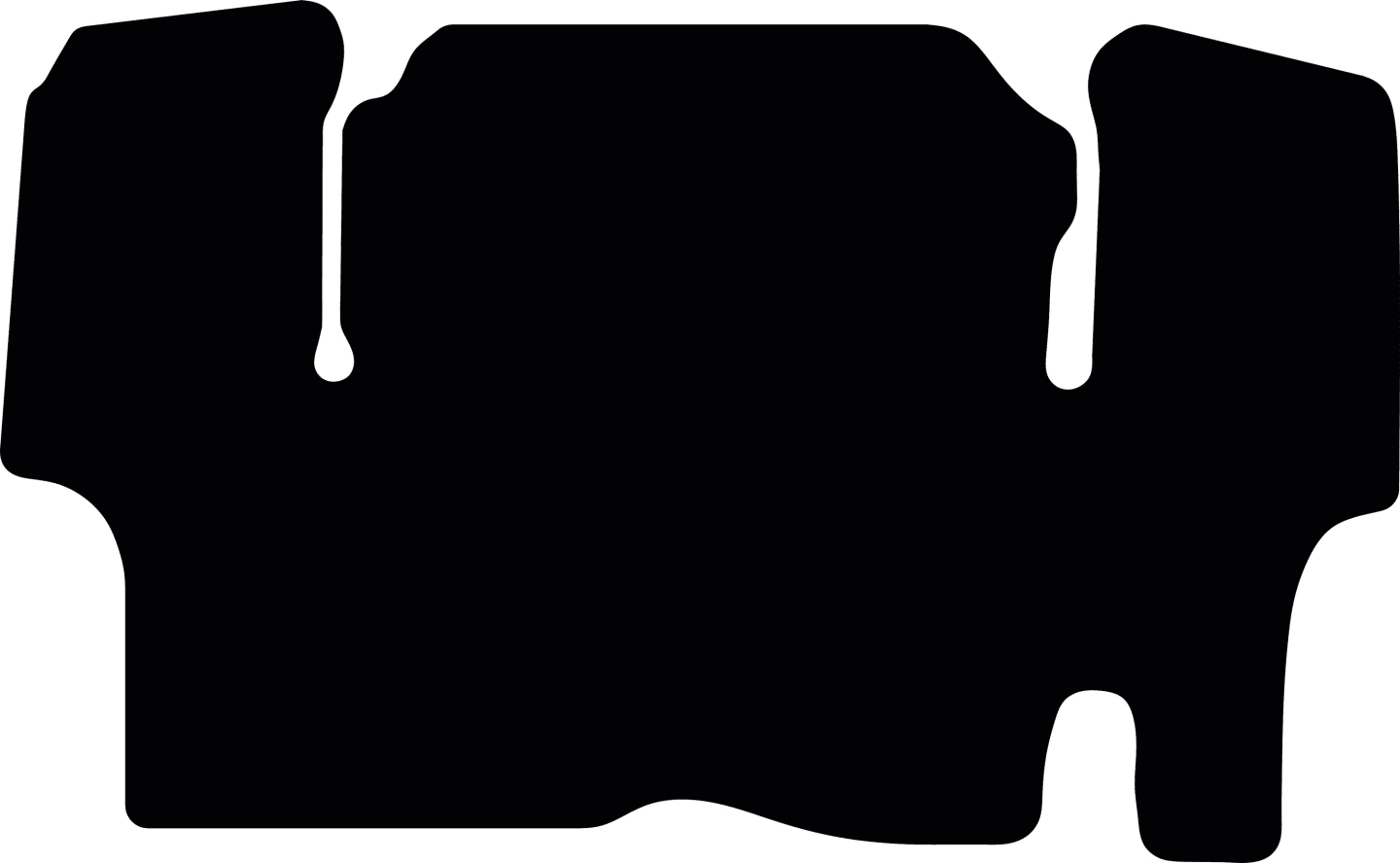 Fußmatte Gummi schwarz, für Case IH Traktor 1255 XL, Bj. 81 – 94