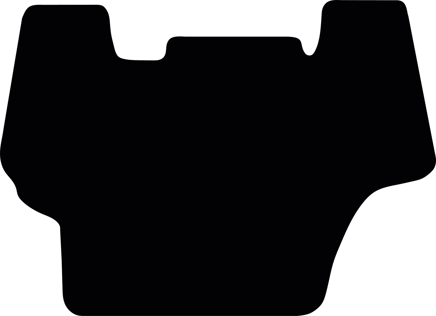 Fußmatte Gummi schwarz, für New Holland Traktor TM 135, TM 140, TM 150, Bj. 02 – 07