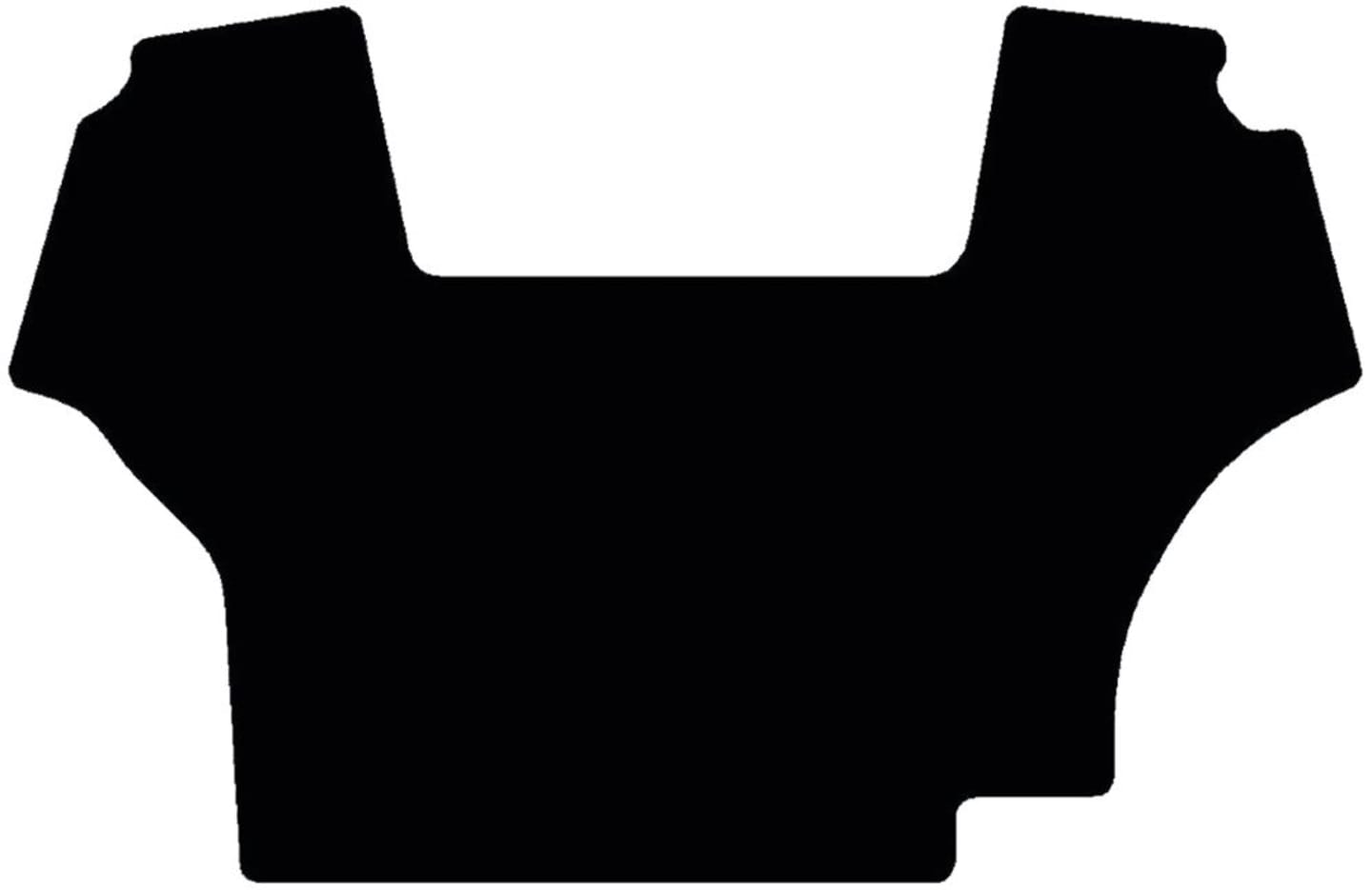 Fußmatte Gummi schwarz, für Steyr Traktor CVT 100, 6000, bis Bj. 13, Tier 3-Motor, Aussparung 8 x 15 cm rechts hinten