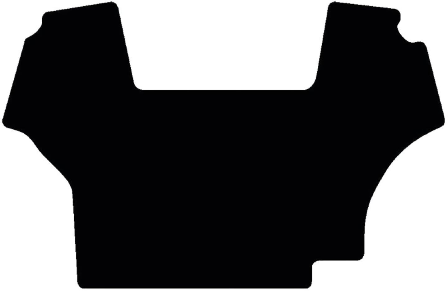 Fußmatte Gummi schwarz, für Case IH Traktor Maxxum CVX 100, Tier 3-Motor Case, bis Bj. 13, Aussparung 8 x 15 cm rechts hinten