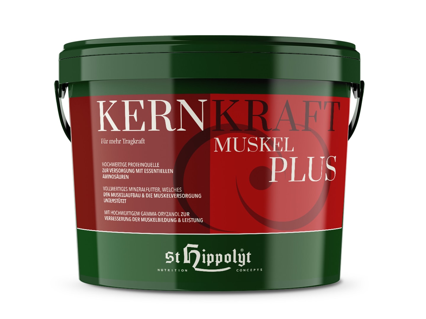 St. Hippolyt Kernkraft Muskel Plus Mineralfutter für Sportpferde mit essentiellen Aminosäuren 5 kg Eimer
