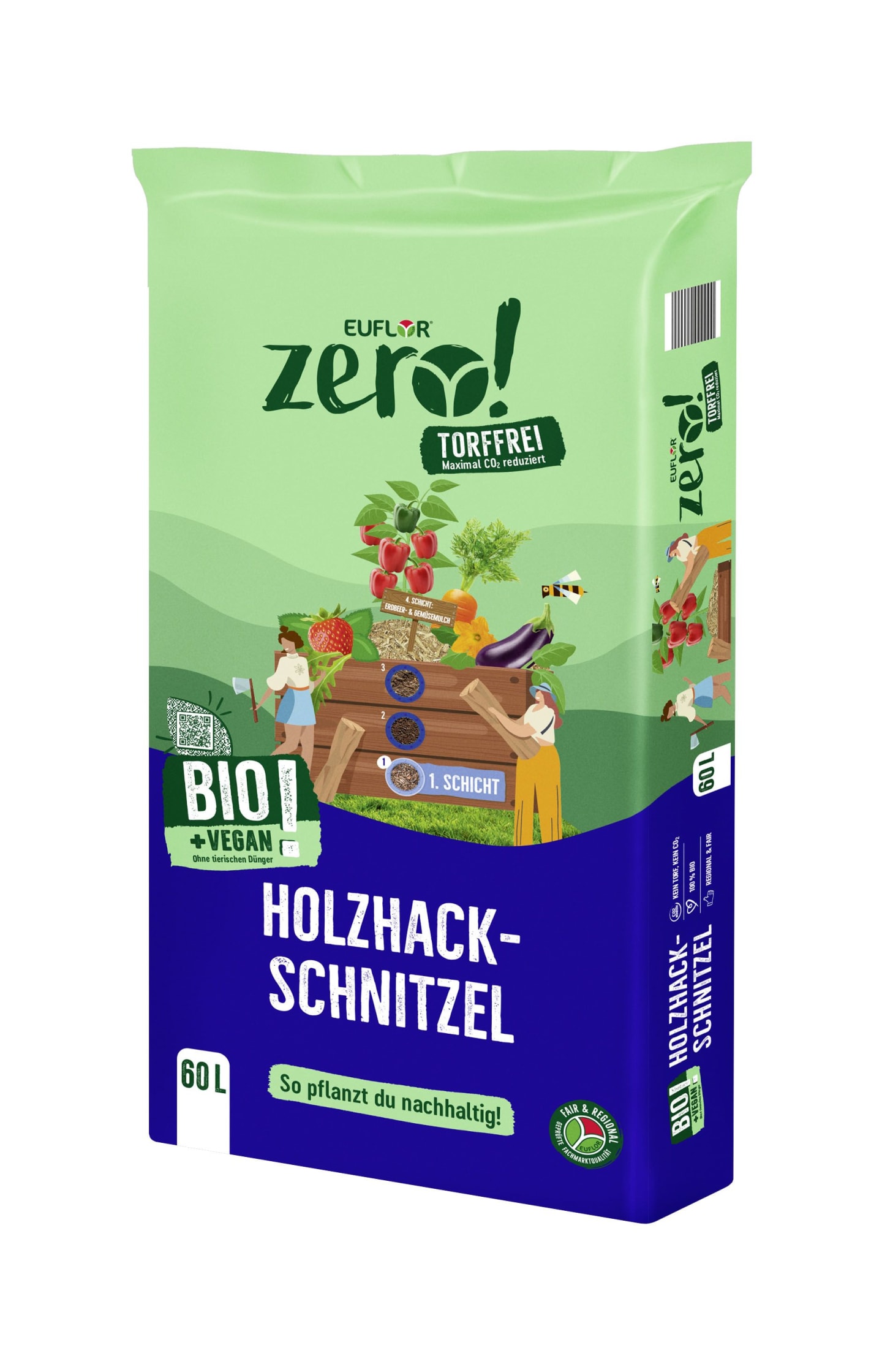 EUFLOR® zero! BIO Holzhackschnitzel torffrei, vegan