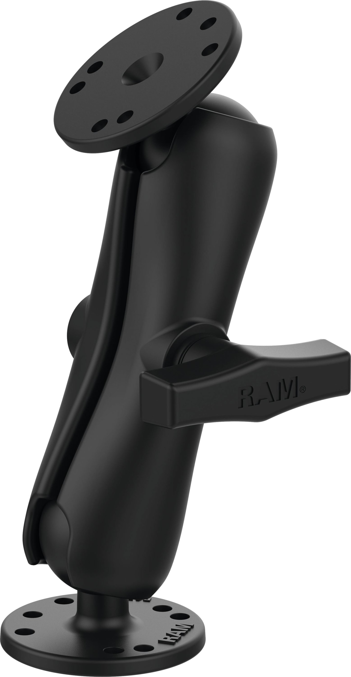 RAM® MOUNTS Verbinder mit C-Kugeln, runden Grundplatten, AMPS-Lochraster, RAM-101U
