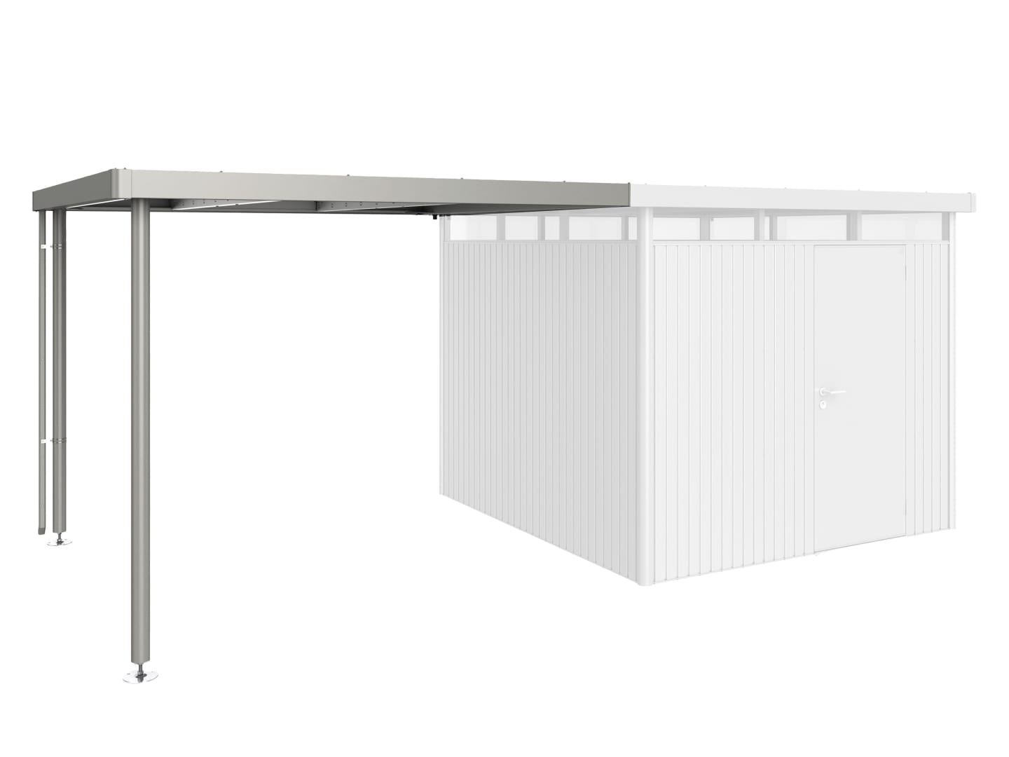 Biohort Seitendach 282 x 275 cm quarz-grau; metallic für HighLine