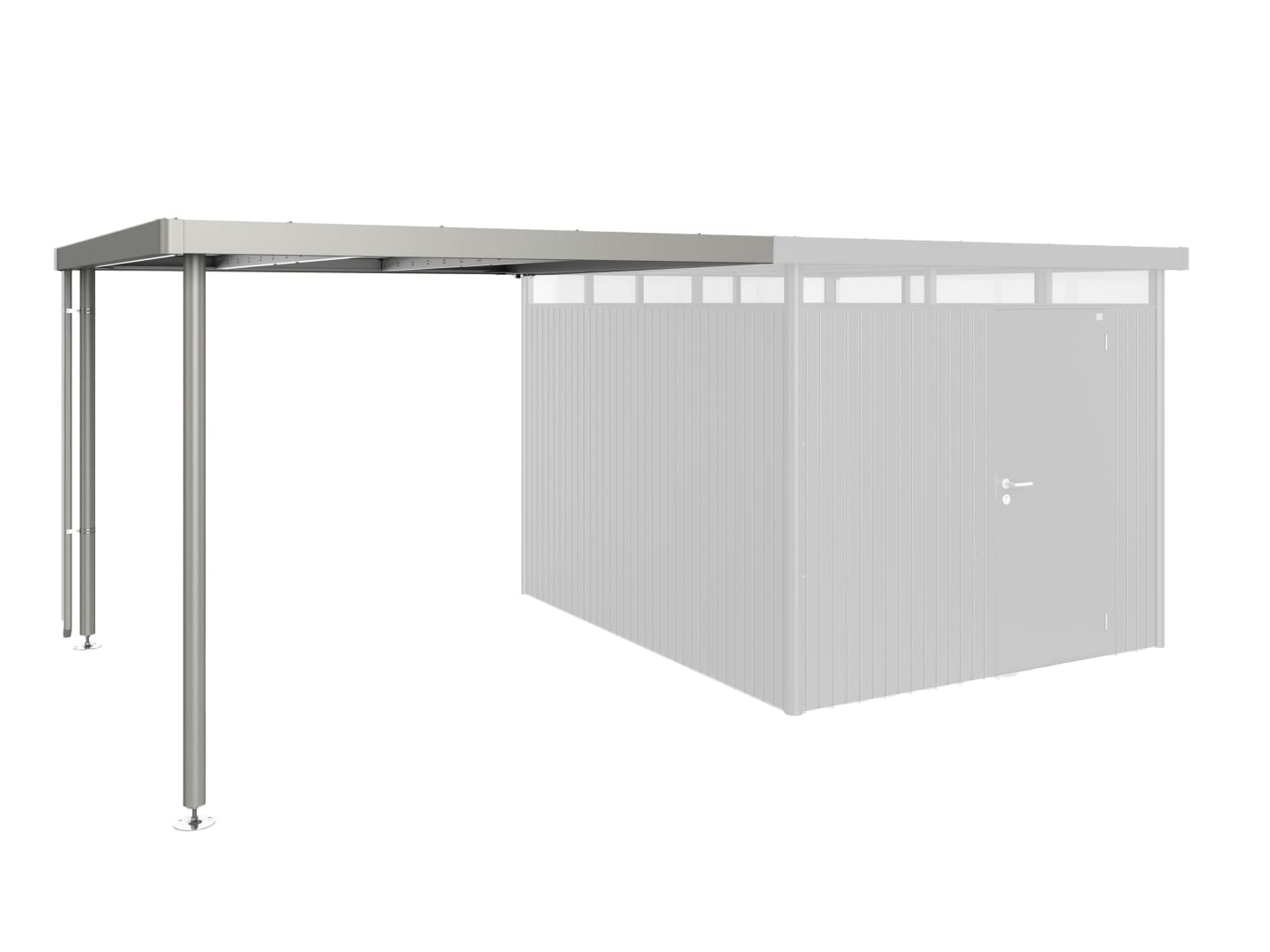 Biohort Seitendach 282 x 315 cm quarz-grau; metallic für HighLine