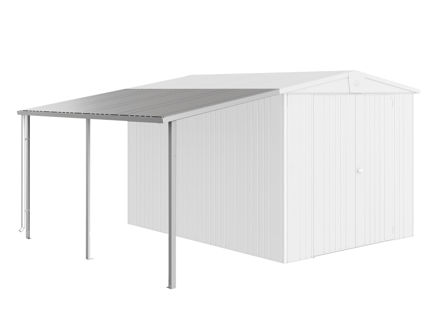 Biohort Seitendach 4.5 m² 150 x 300 cm silber; metallic für Gerätehaus