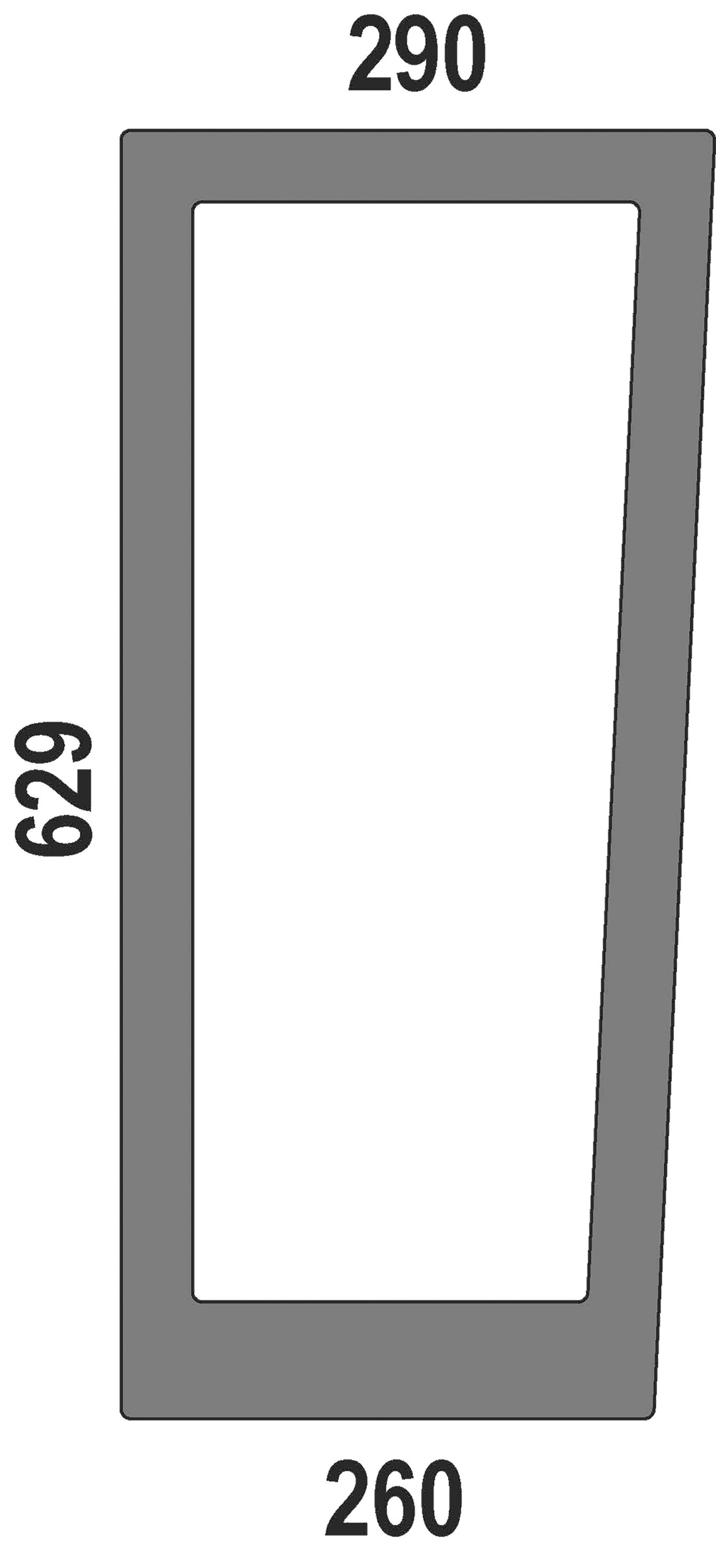 Frontscheibe grün, unten rechts, Siebdruck, geklebt, für Traktor Deutz-Fahr, Hürlimann, Lamborghini, Same