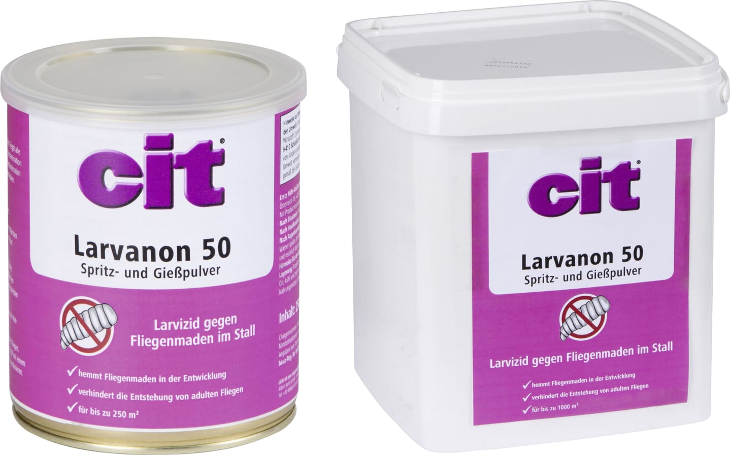 cit® Insektenpulver "Larvanon 50" für alle Fliegenlarven in Rinder-, Schweine- und Geflügelställen